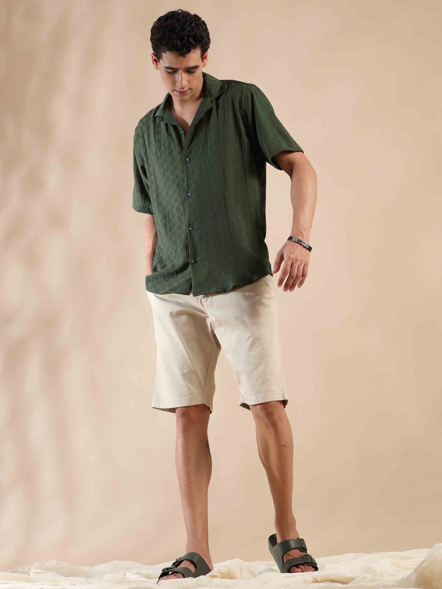 Summer Celestial Green Popcorn Shirt