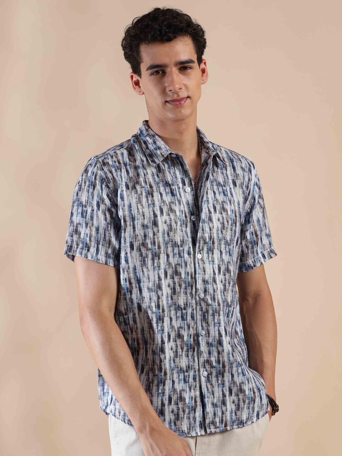 Tropical Summer Sunset Cotton Shirt