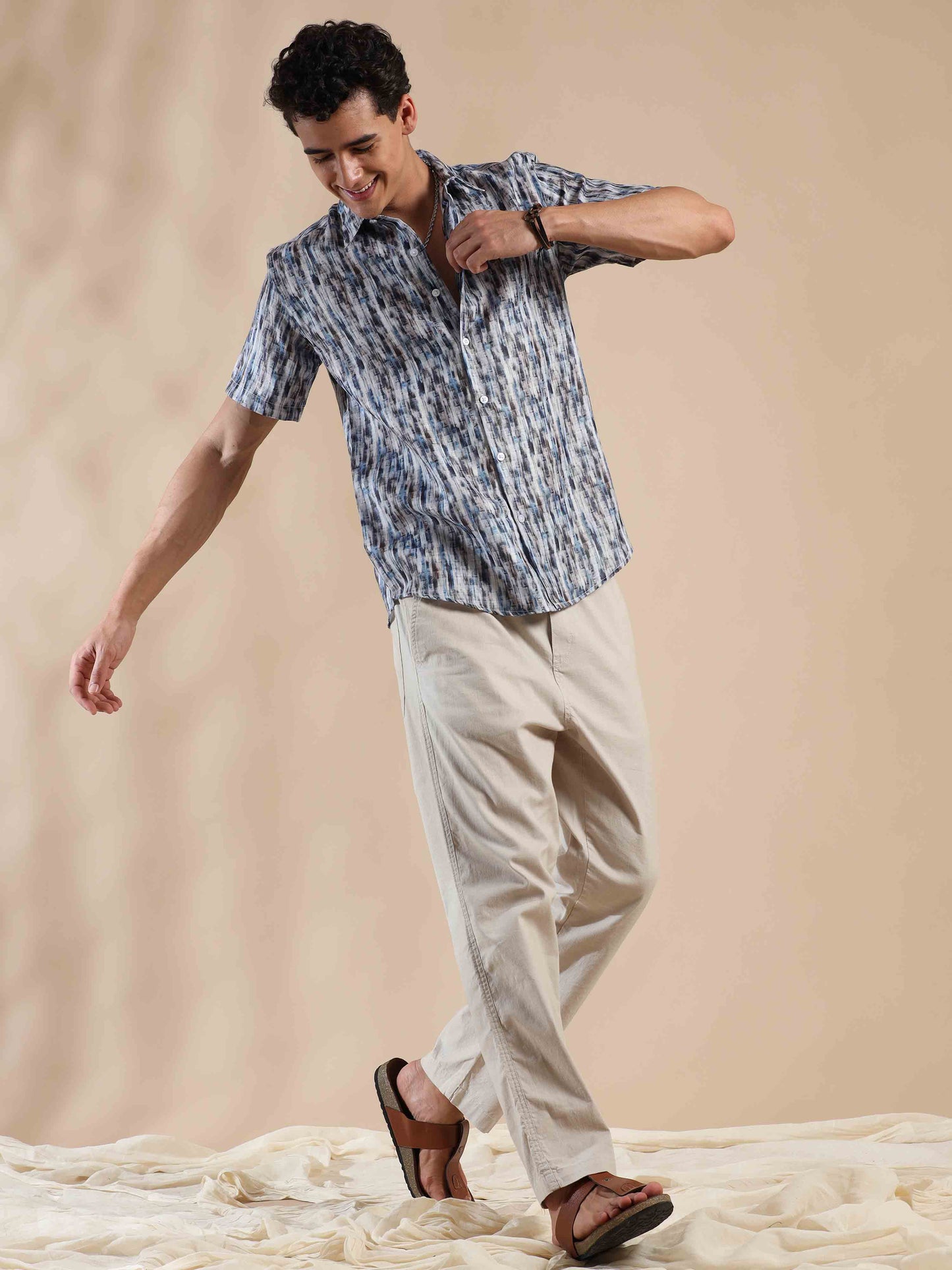 Tropical Summer Sunset Cotton Shirt