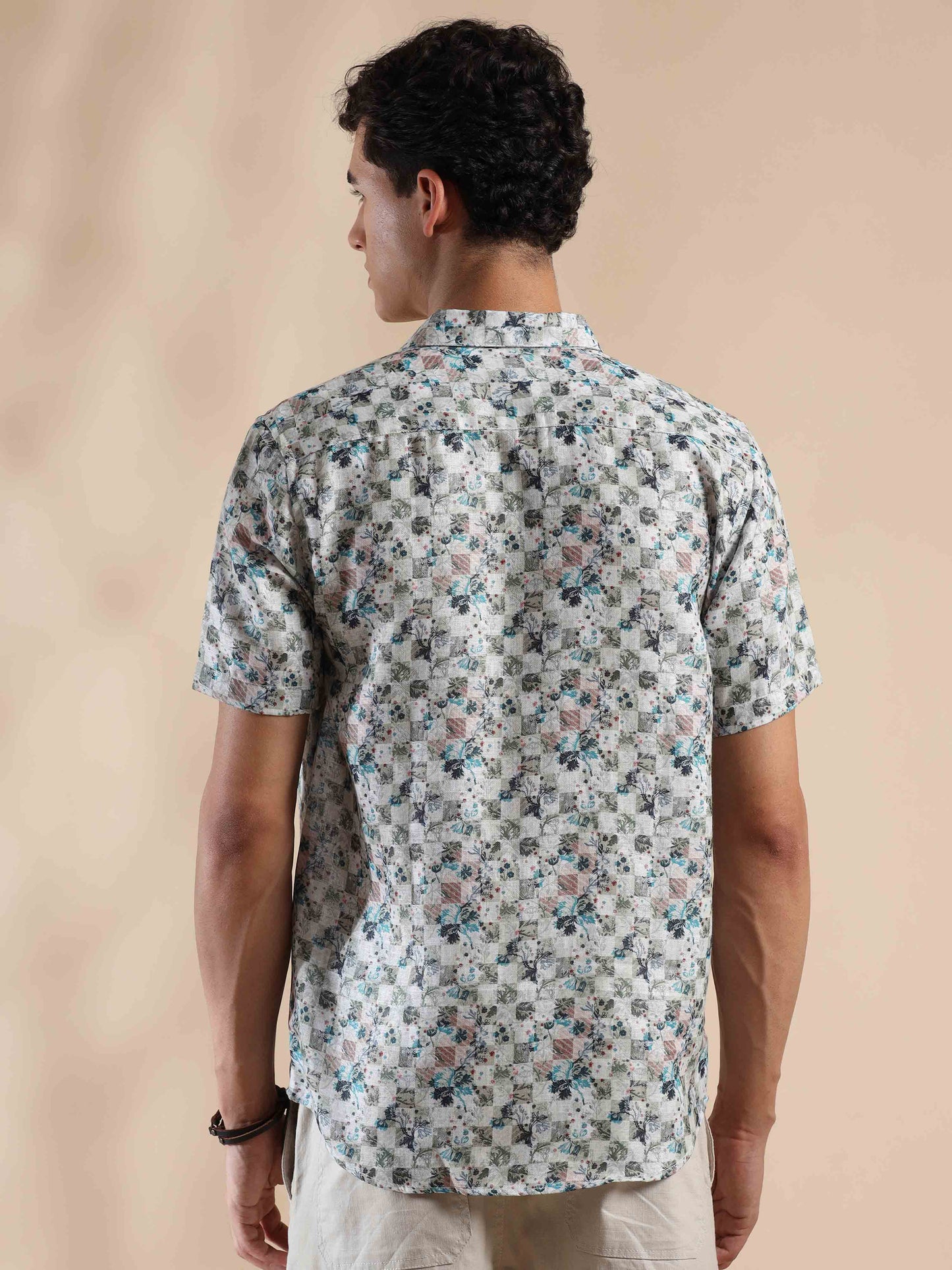 Summer Quill Beige Cotton Shirt