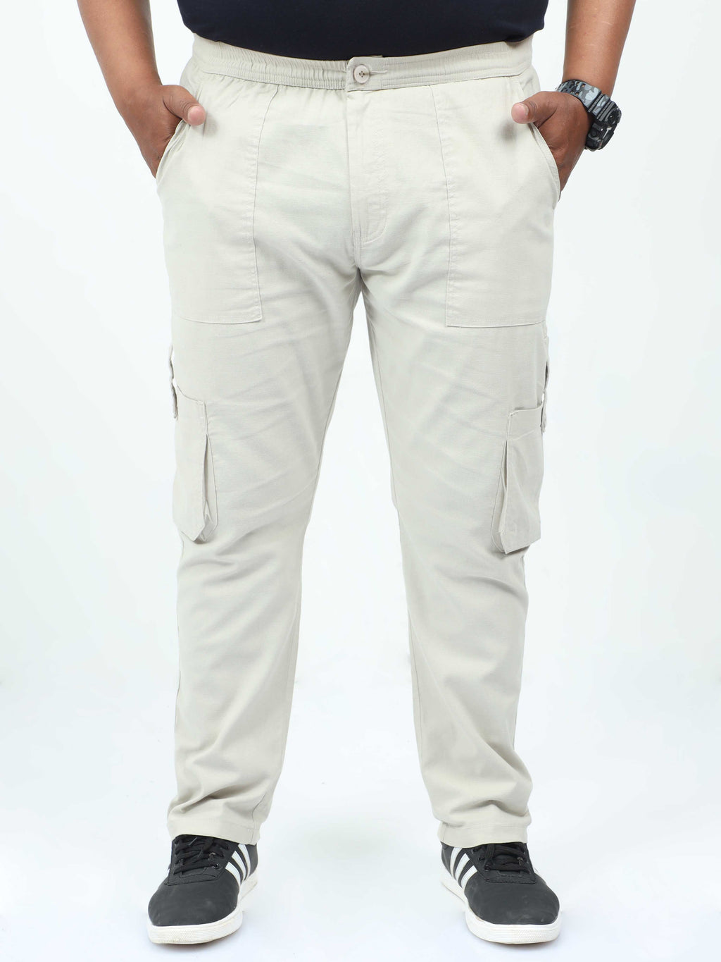 Men's Big Boys Beige Cargo