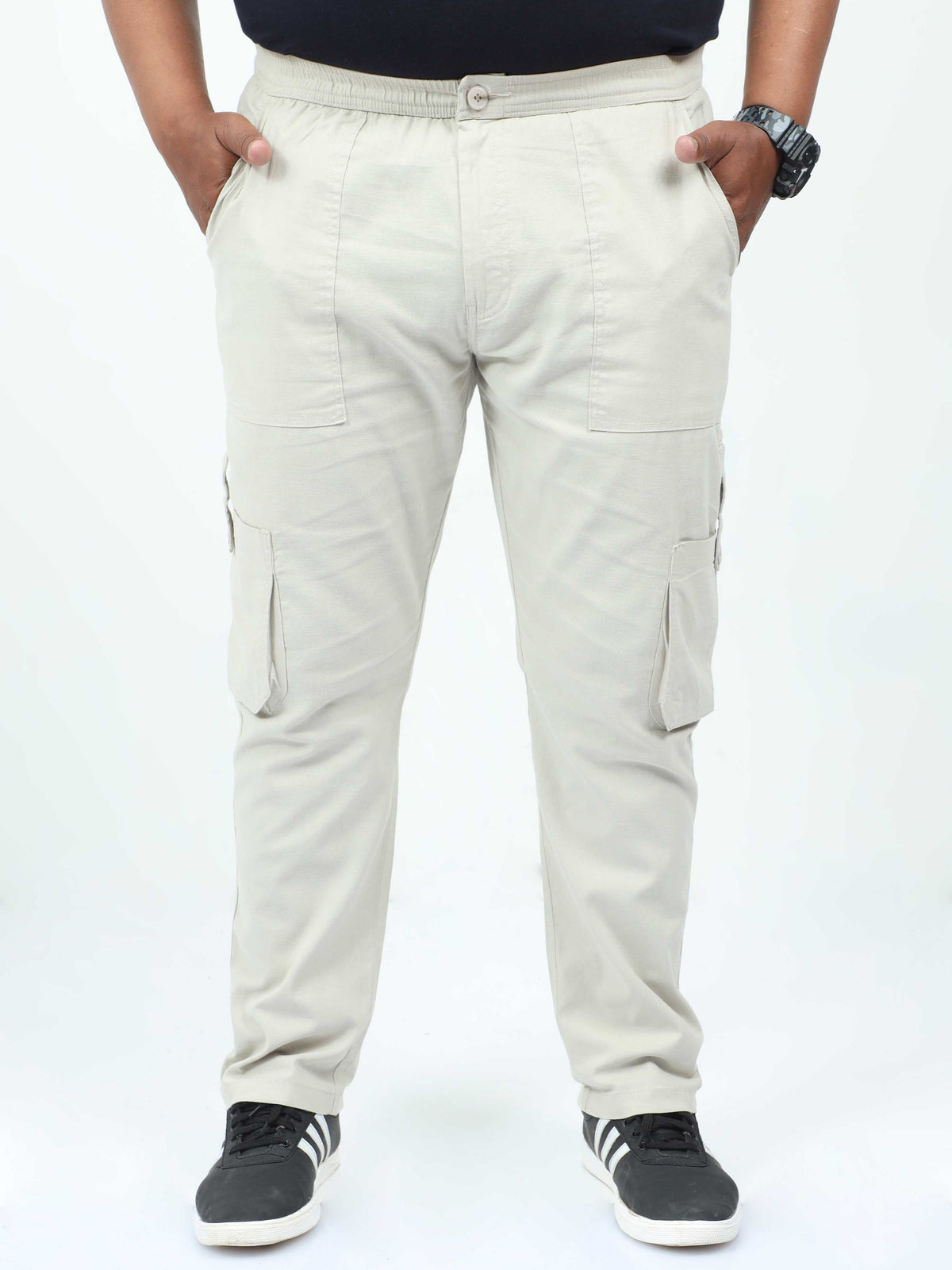 Men's Big Boys Beige Cargo