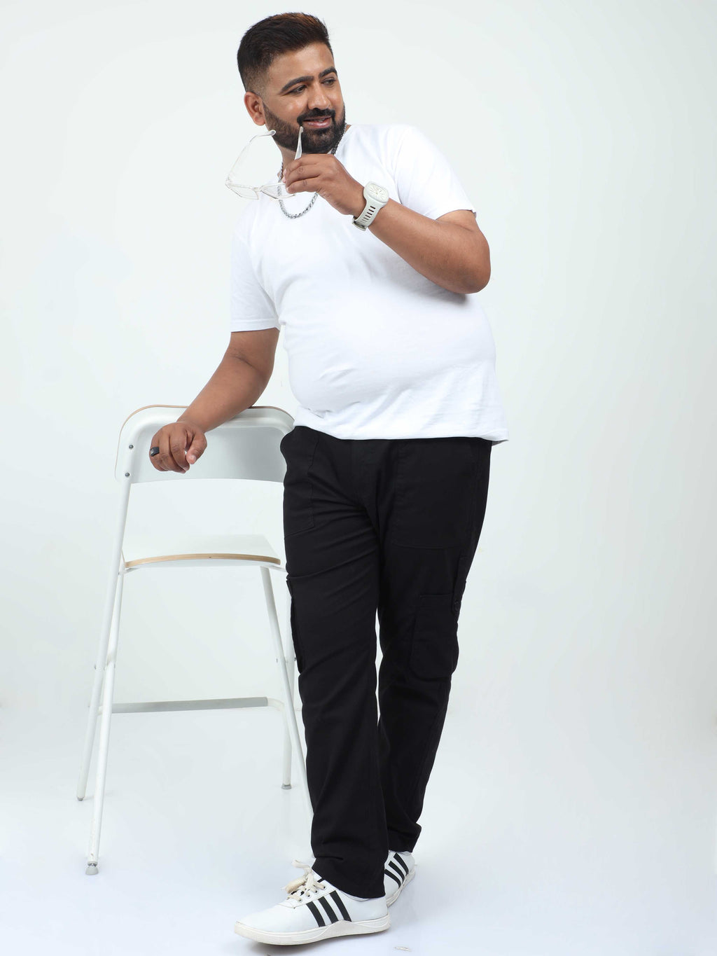 Men's Big Boys Black Cargo