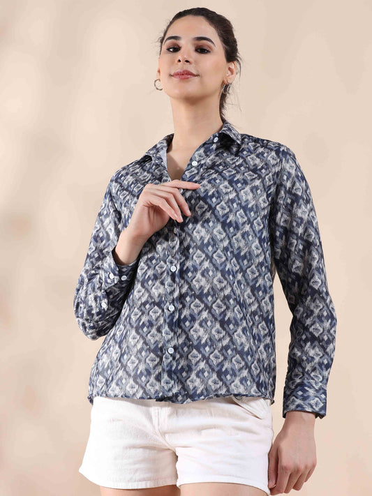 Gunpowder Grey Summer Cotton Shirt