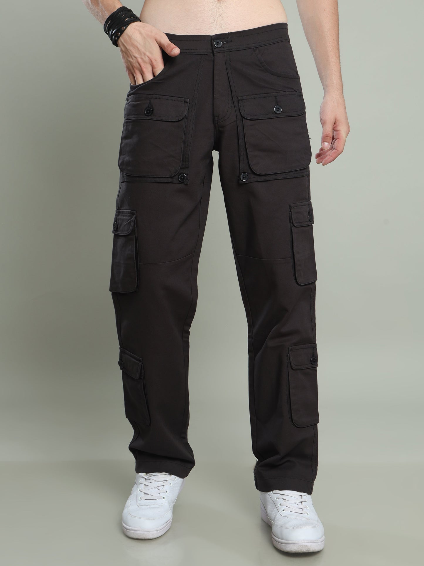 Men Graphite Hip Hop Baggy Cargo