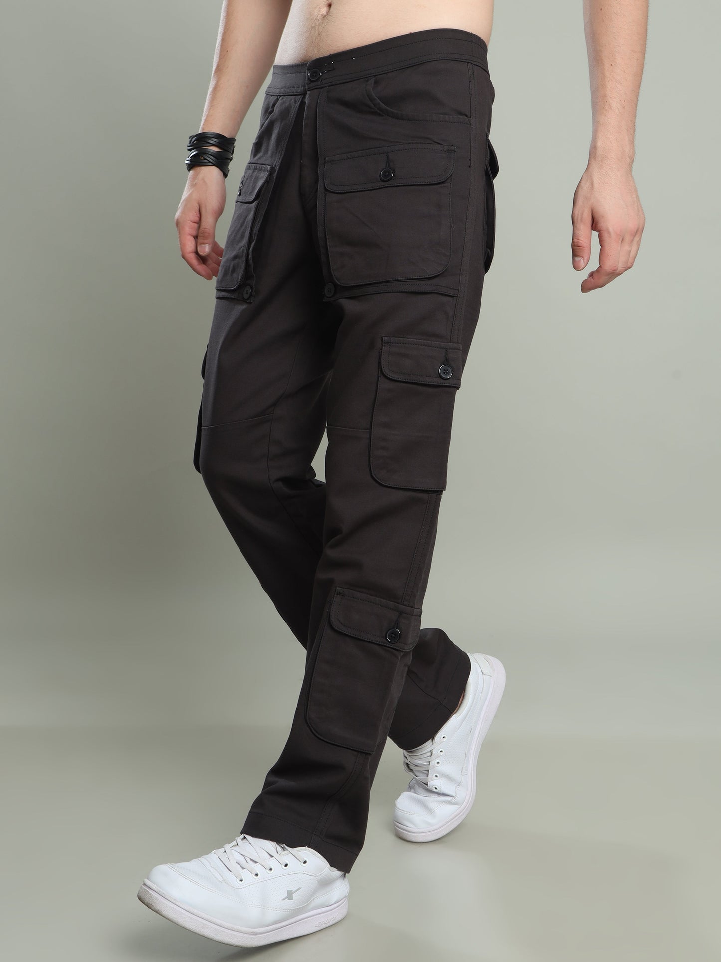 Men Graphite Hip Hop Baggy Cargo