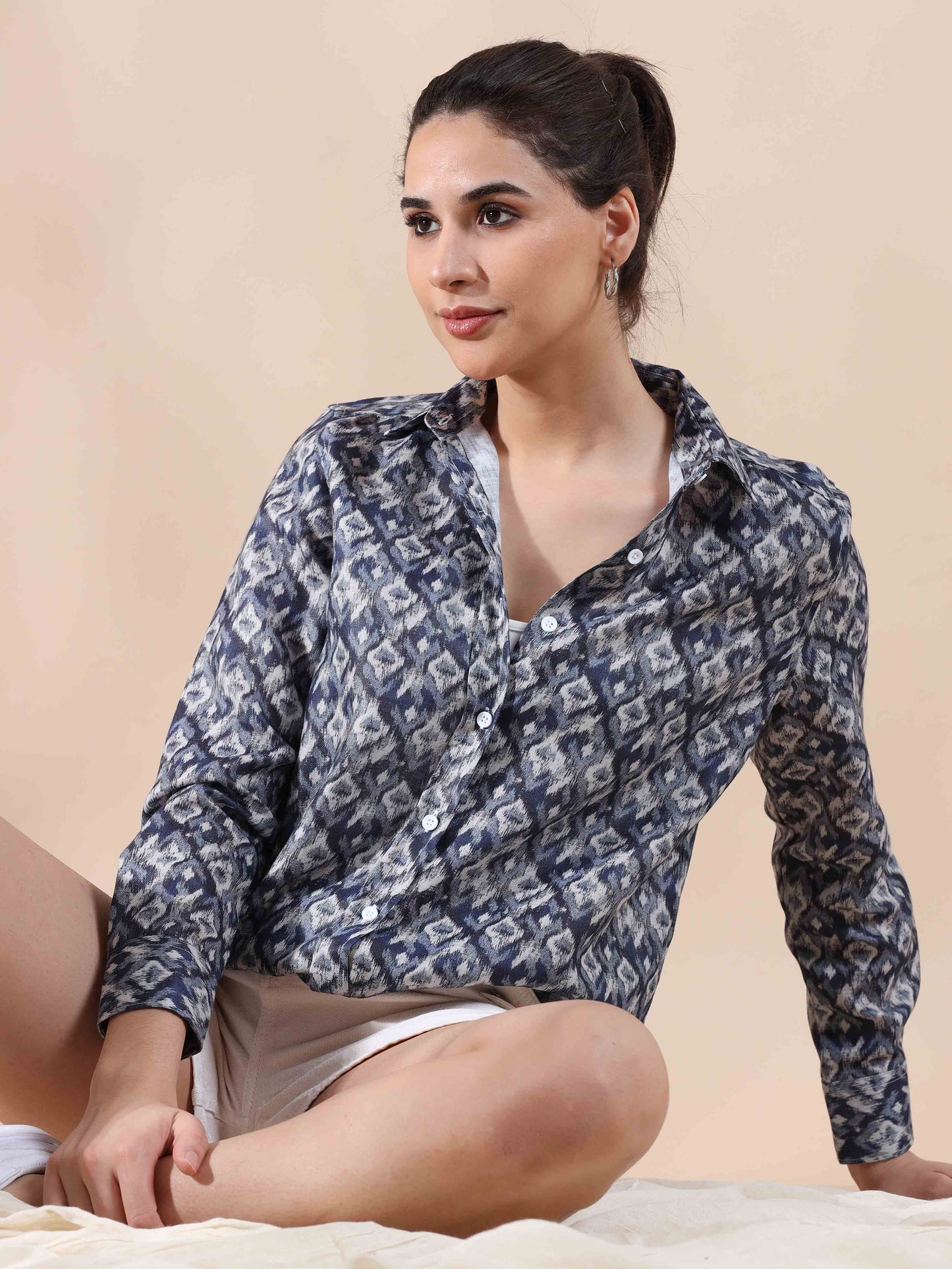 Gunpowder Grey Summer Cotton Shirt