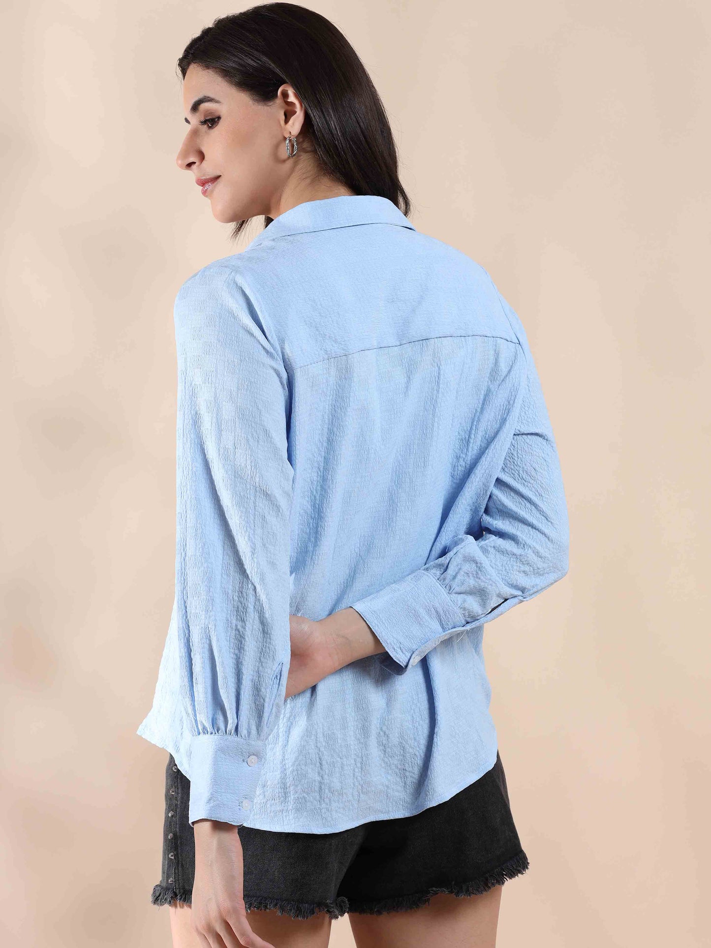 Powder Blue Popcorn Shirt