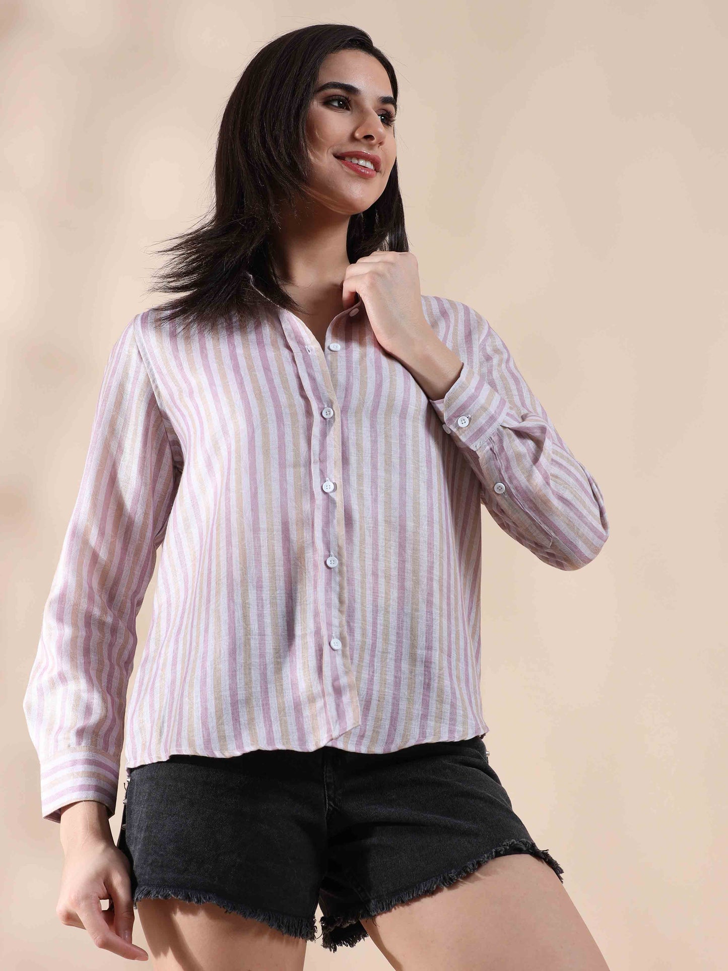 Opera Mauve Cotton Shirt