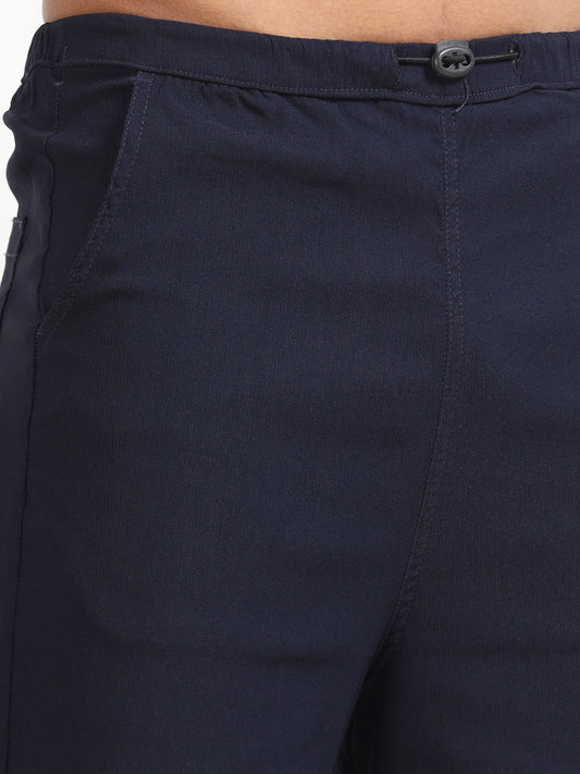 Men Parachute Trousers-Navy