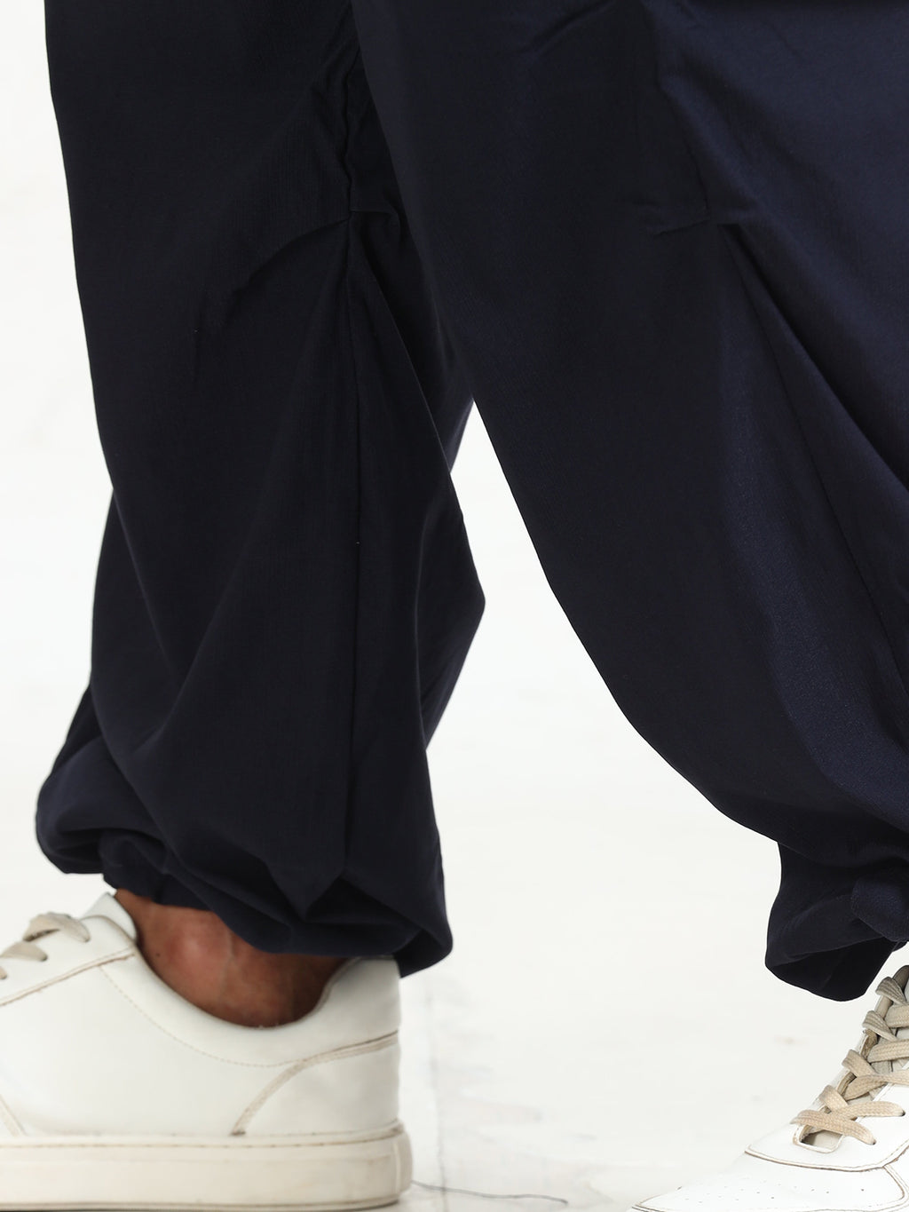 Men Parachute Trousers-Navy