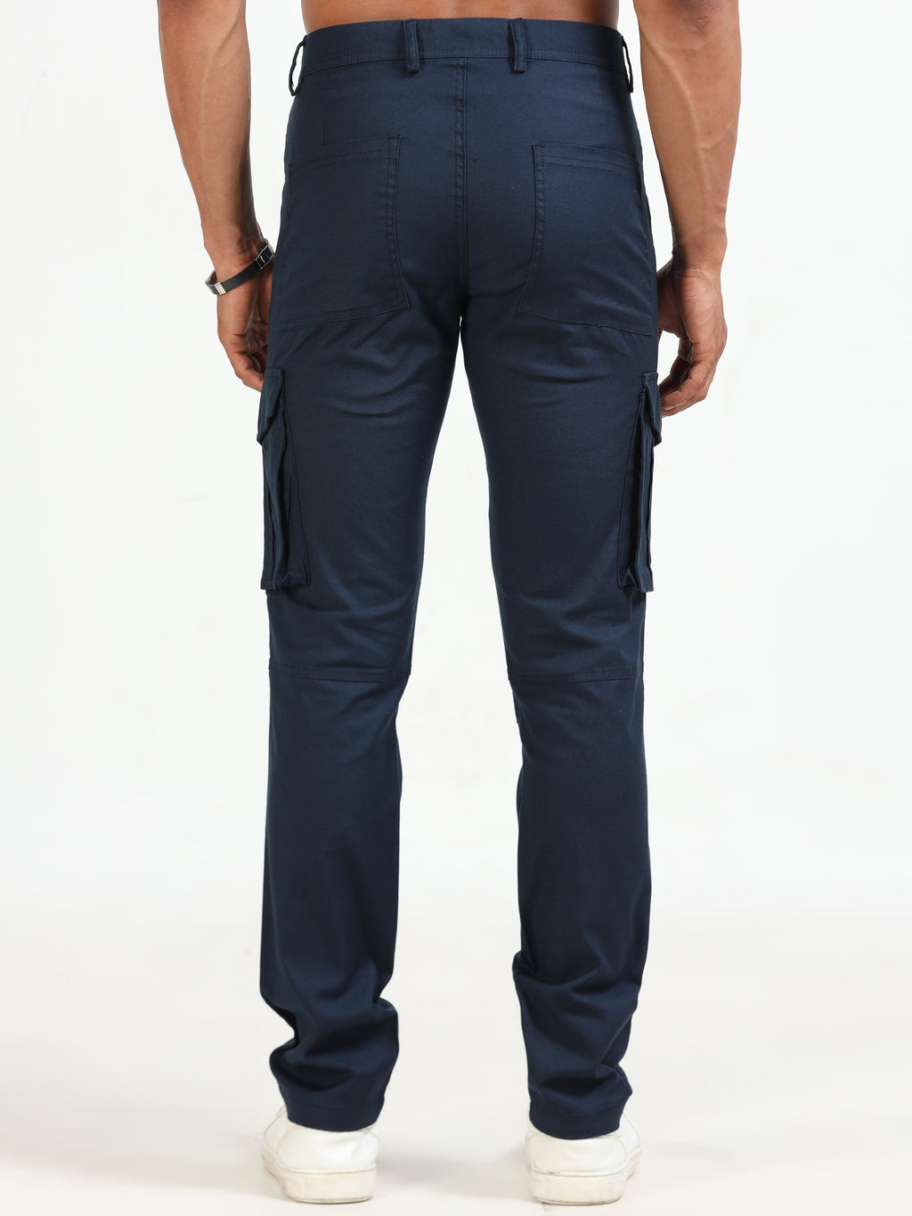 Men Popcorn Dobby Cargo-Navy
