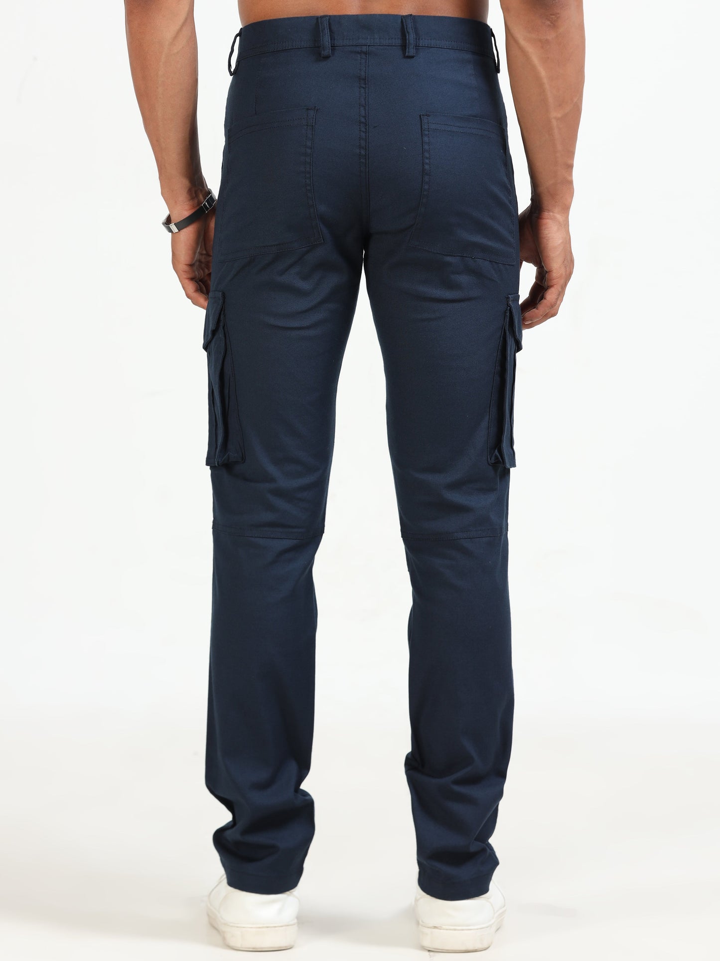 Men Popcorn Dobby Cargo-Navy