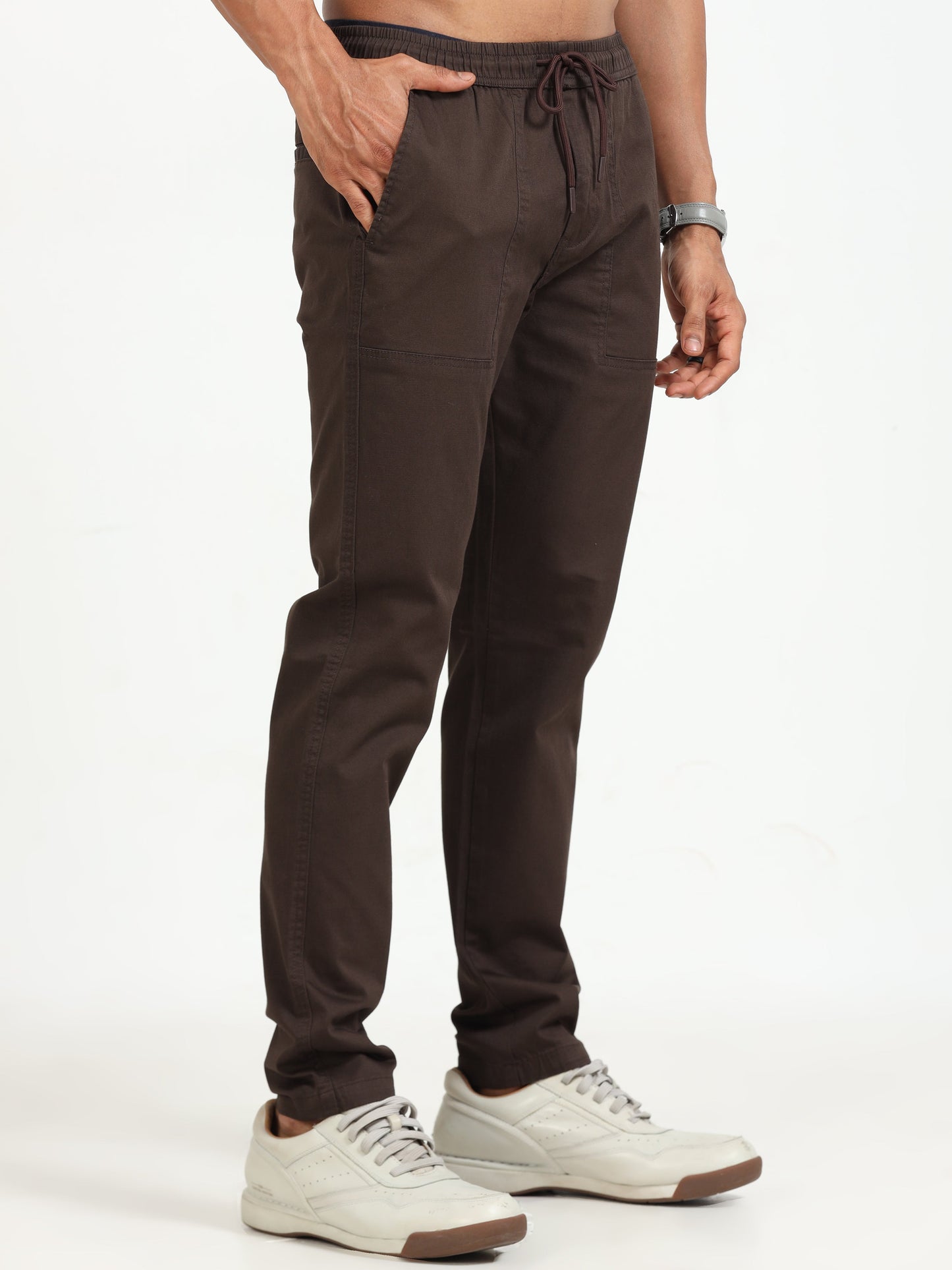 Men Comfy Airport Pant-Brown