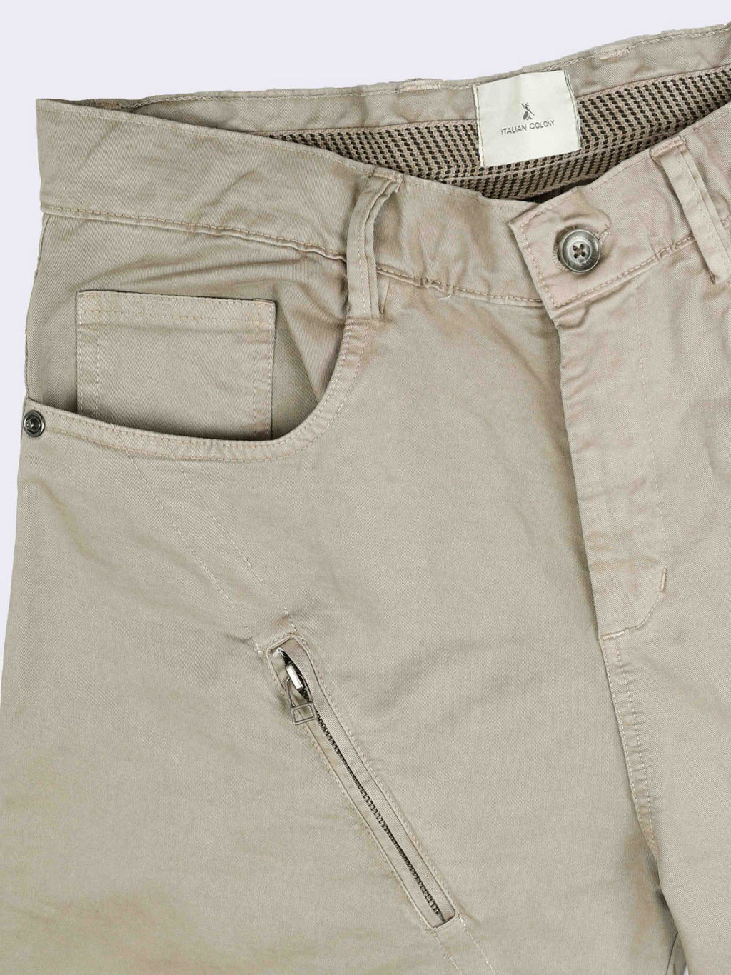 Milano Zip Trouser In Beige