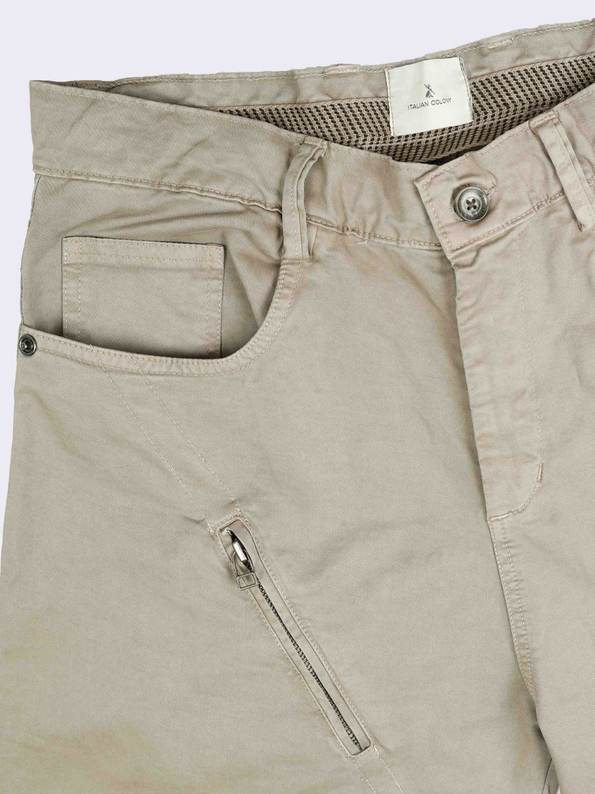 Milano Zip Trouser In Beige