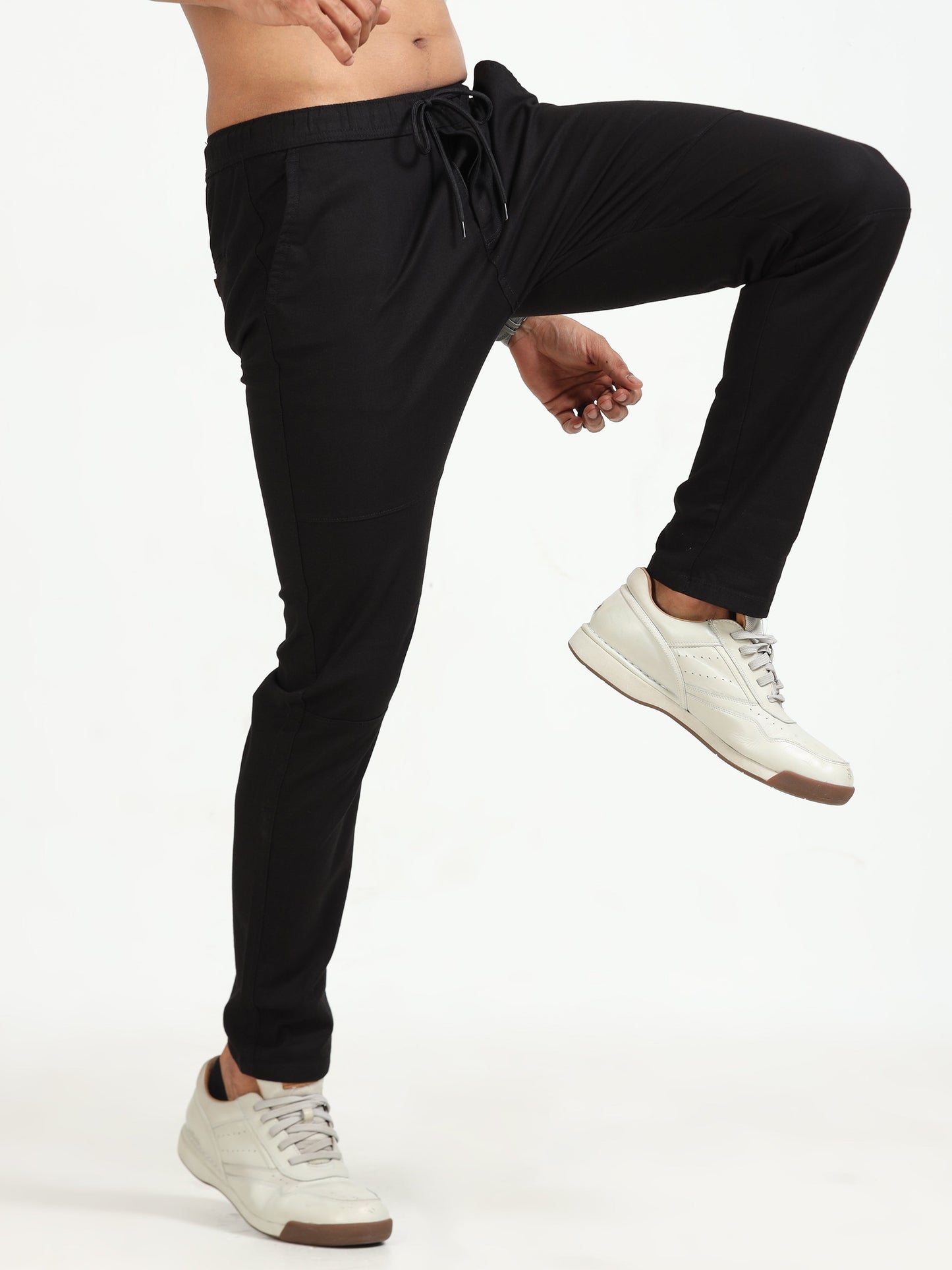 Men Linen Traveller Pant-Black