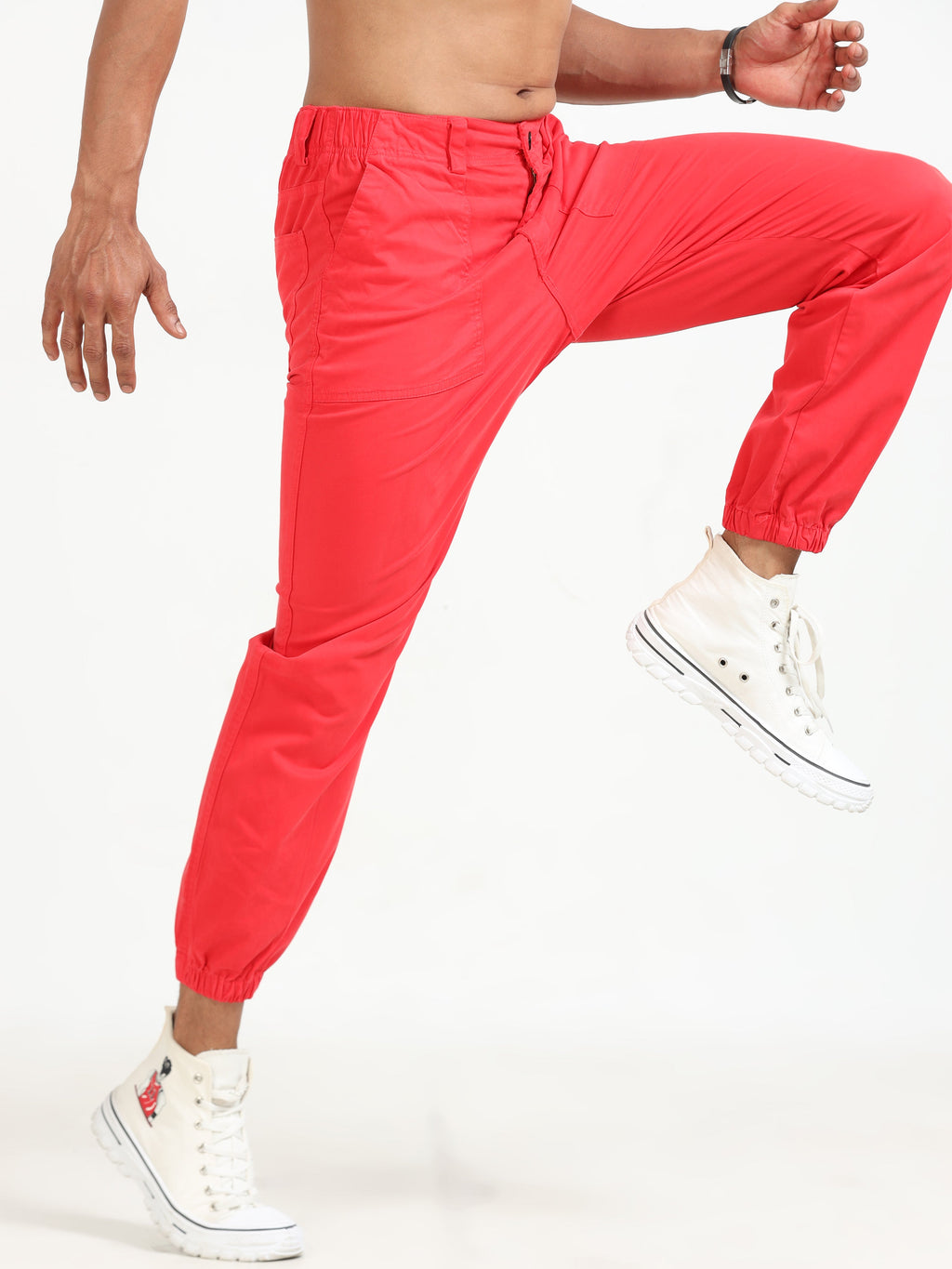 Men Vintage Jogger-Red