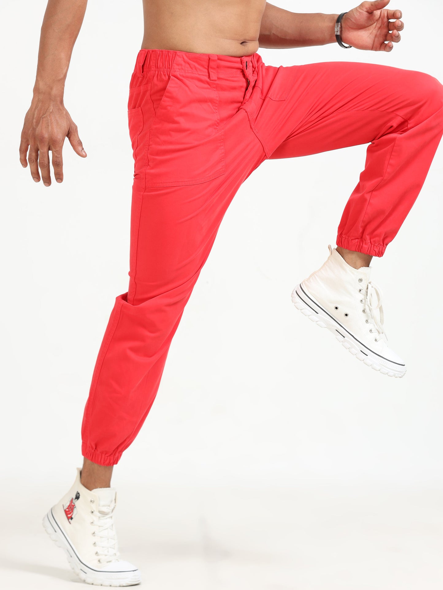 Men Vintage Jogger-Red