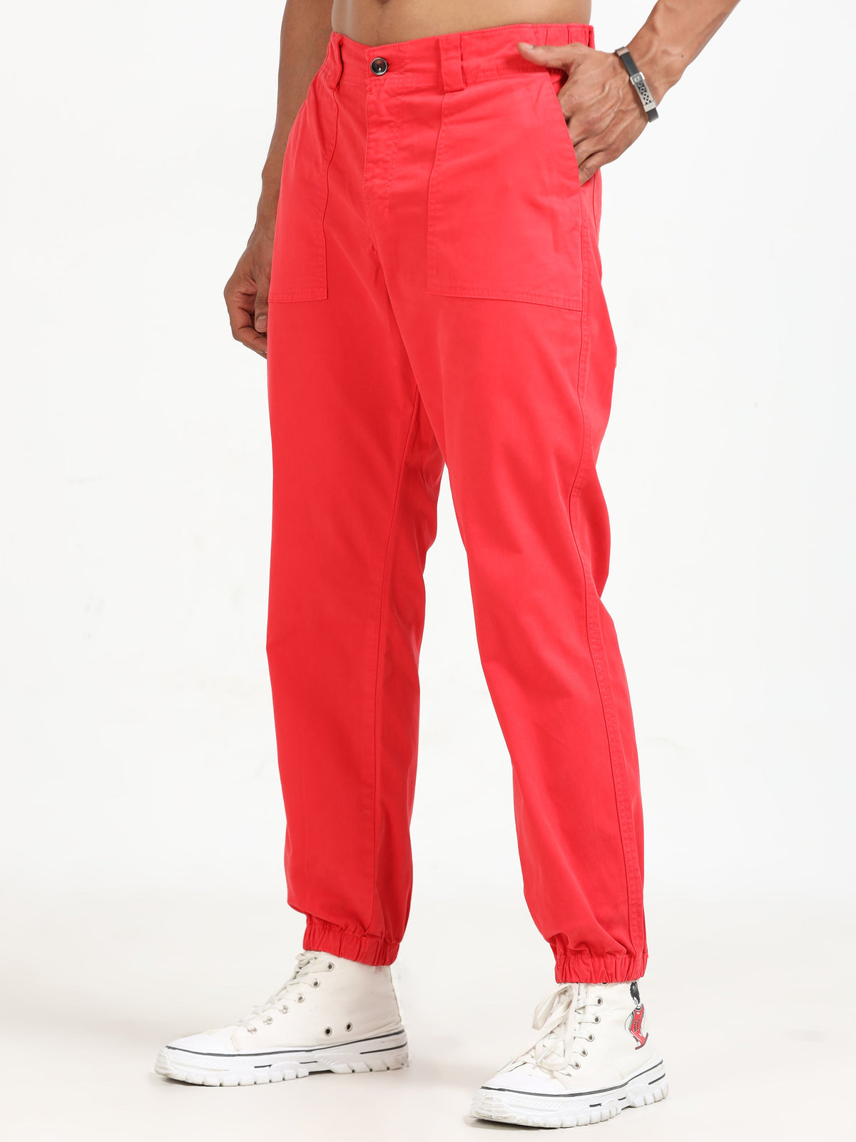 Men Vintage Jogger-Red