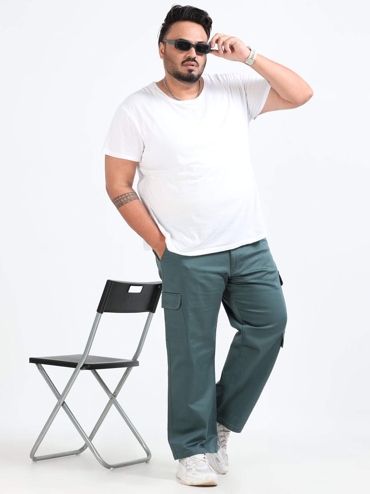 Men Classic Boohoo Curve Cargo -Teal