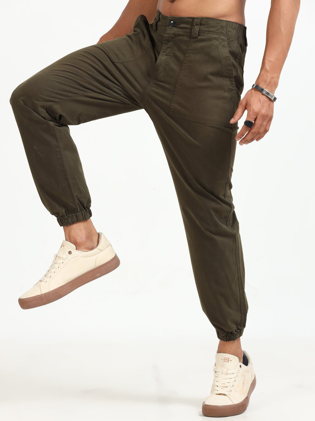 Men Vintage Jogger-Olive