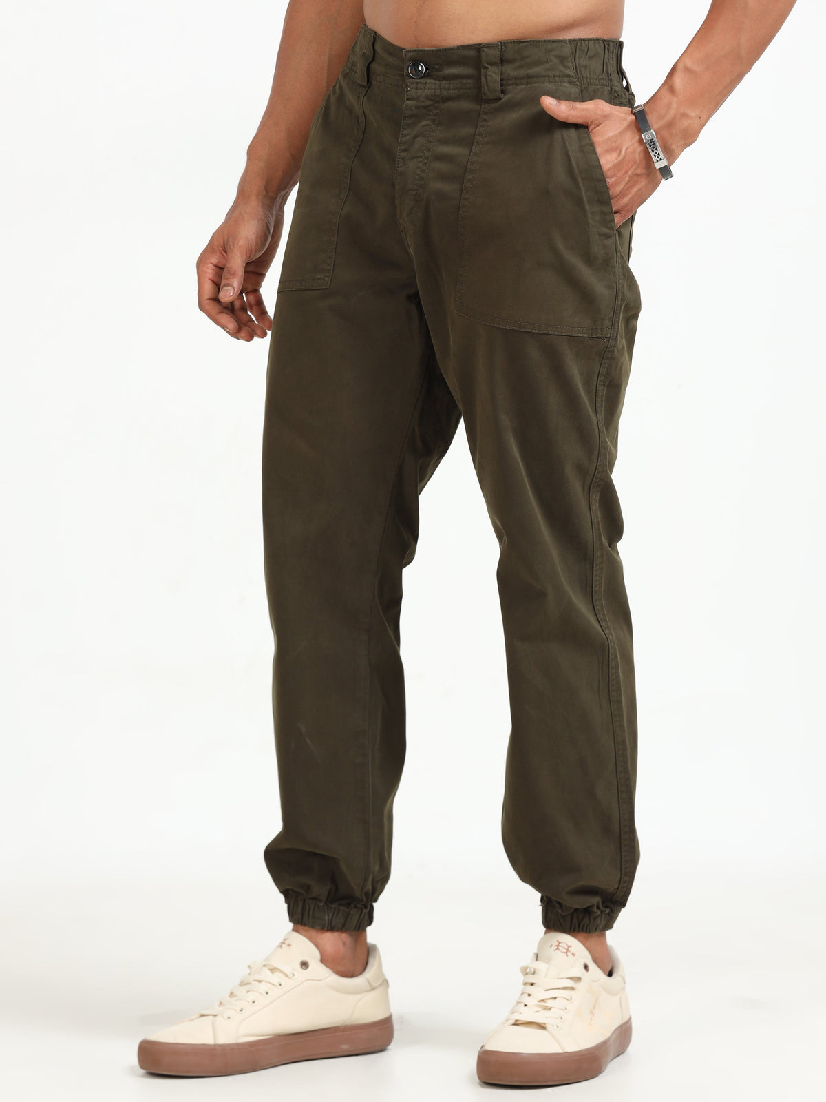 Men Vintage Jogger-Olive