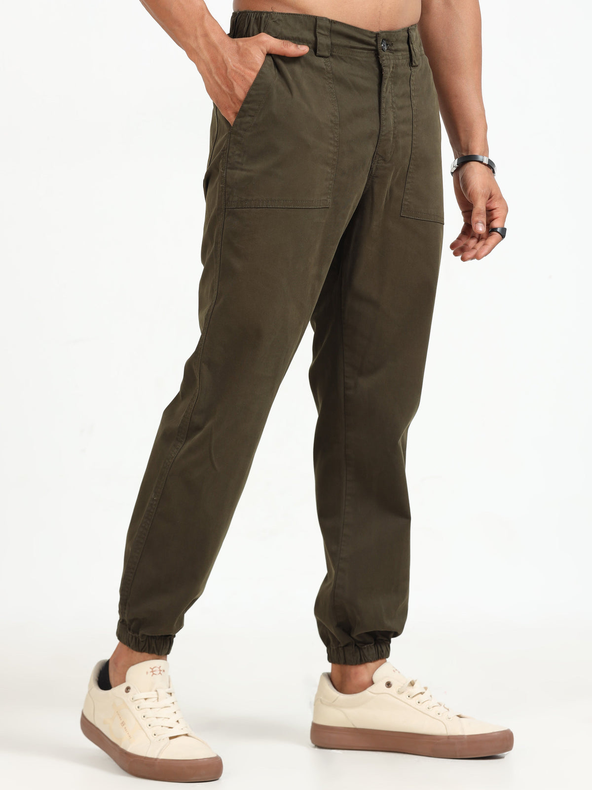 Men Vintage Jogger-Olive