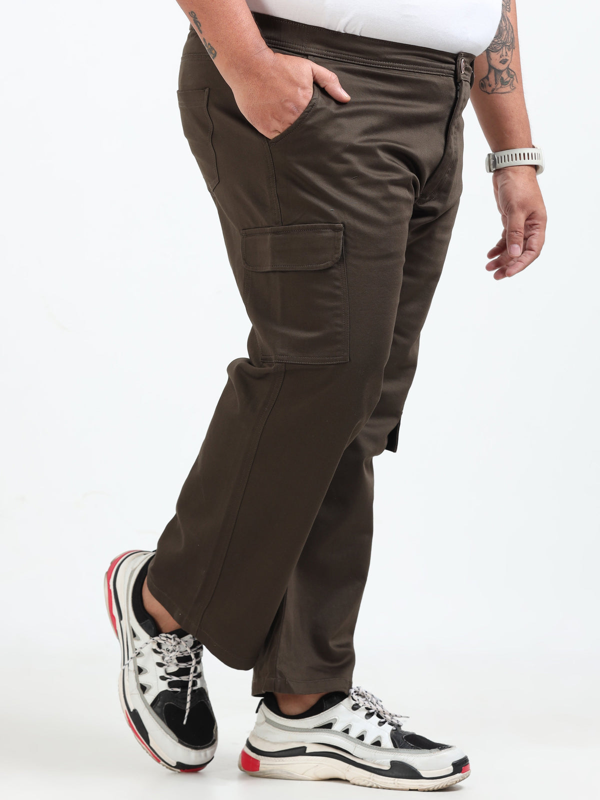 Men Classic Boohoo Curve Cargo - Olive