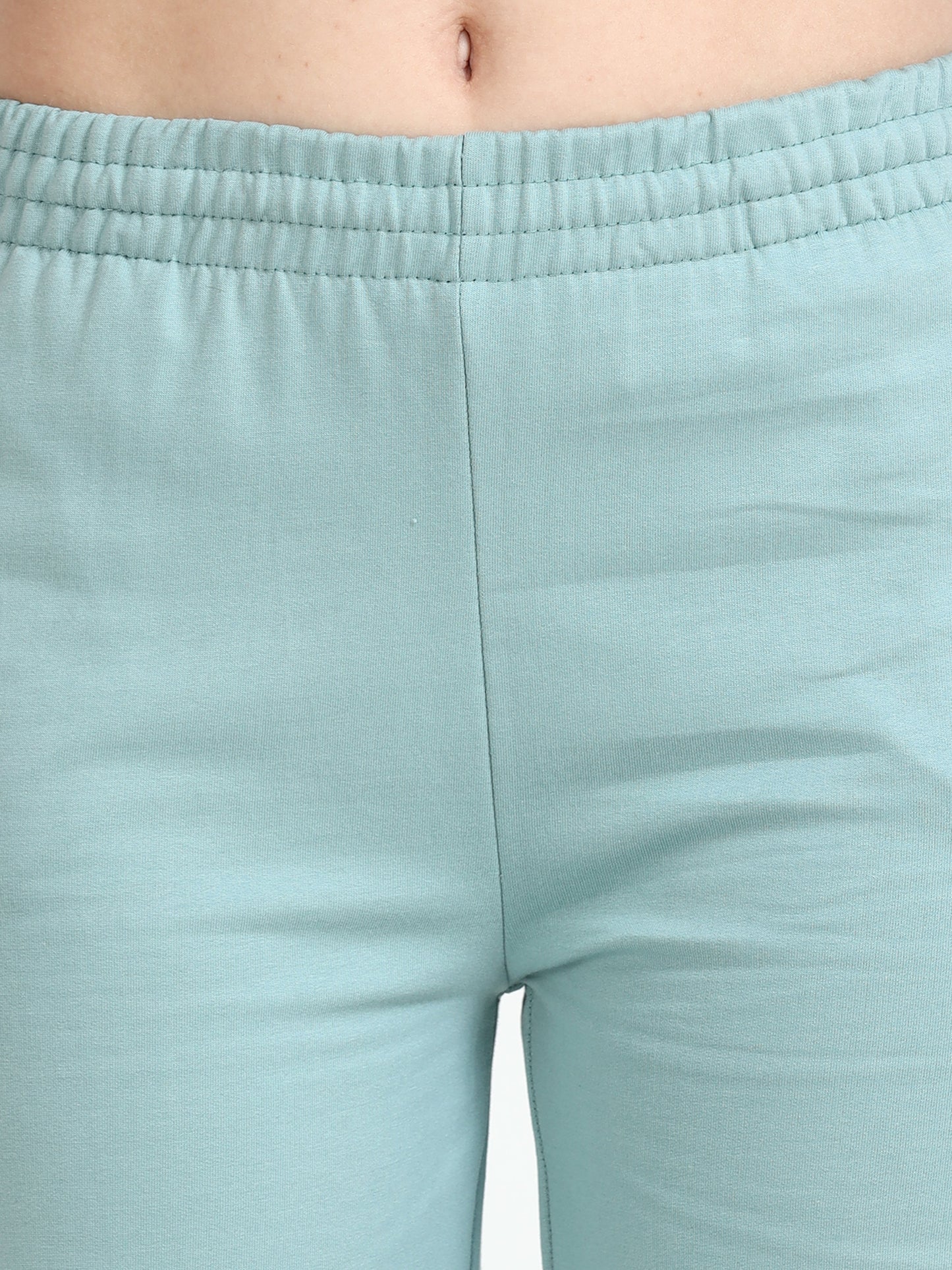 Women High Waist Flared Pant - Sky Blue
