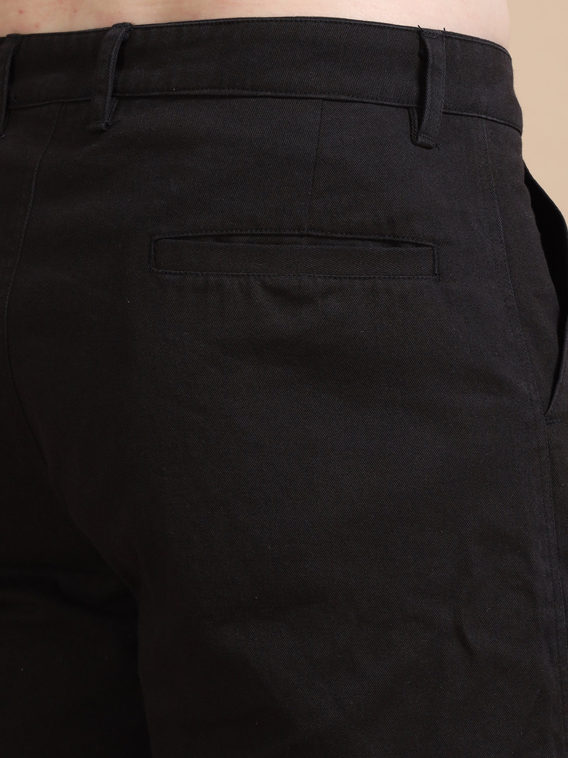 Plus Size Black Pant Utility Denim Cargo for Men