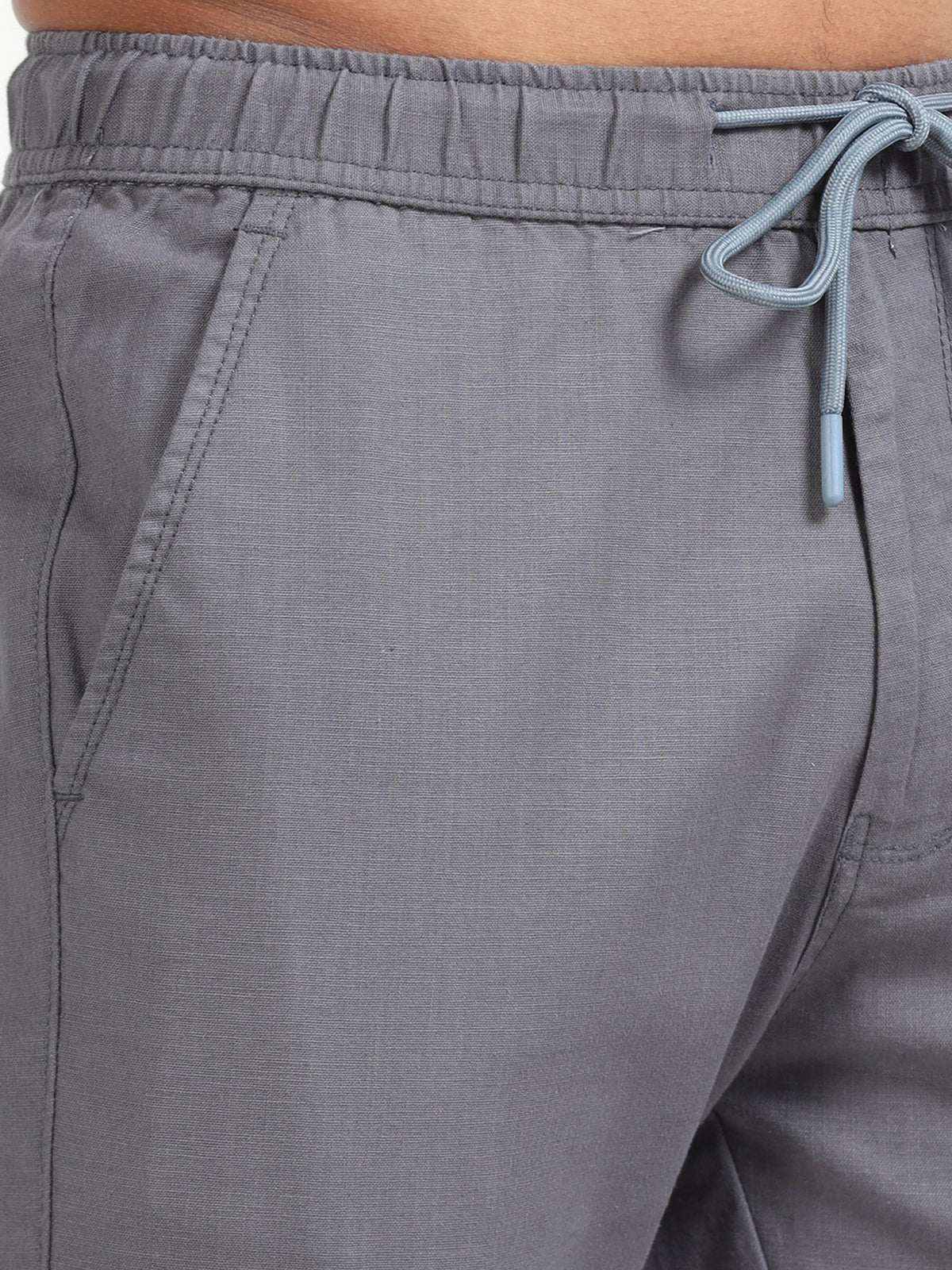 Men Linen Traveller Pant-Grey