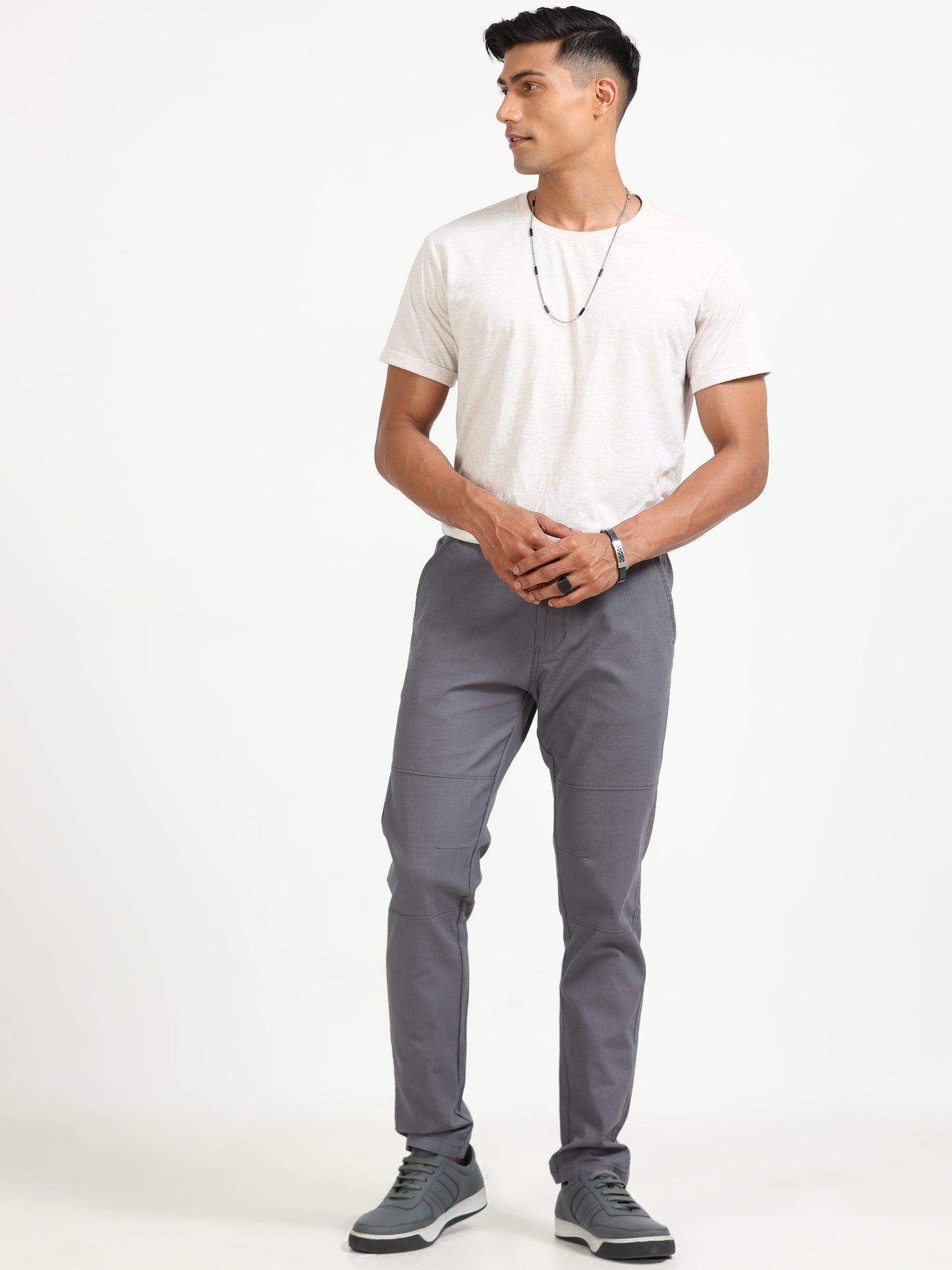 Men Linen Traveller Pant-Grey