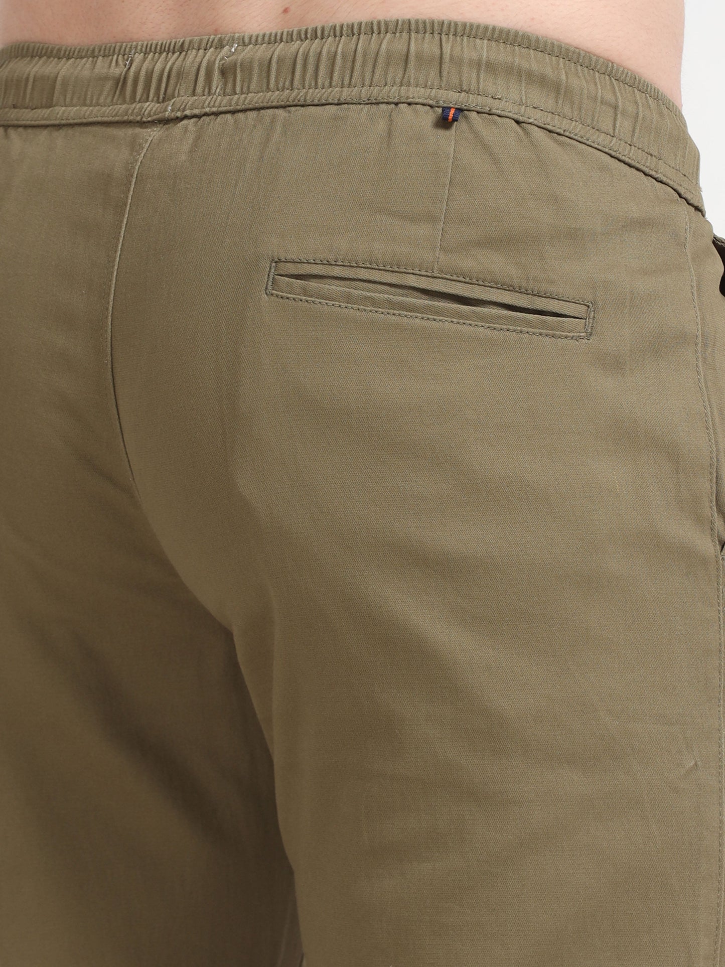 Men Lazy Linen Pleat Pant-Lt Olive