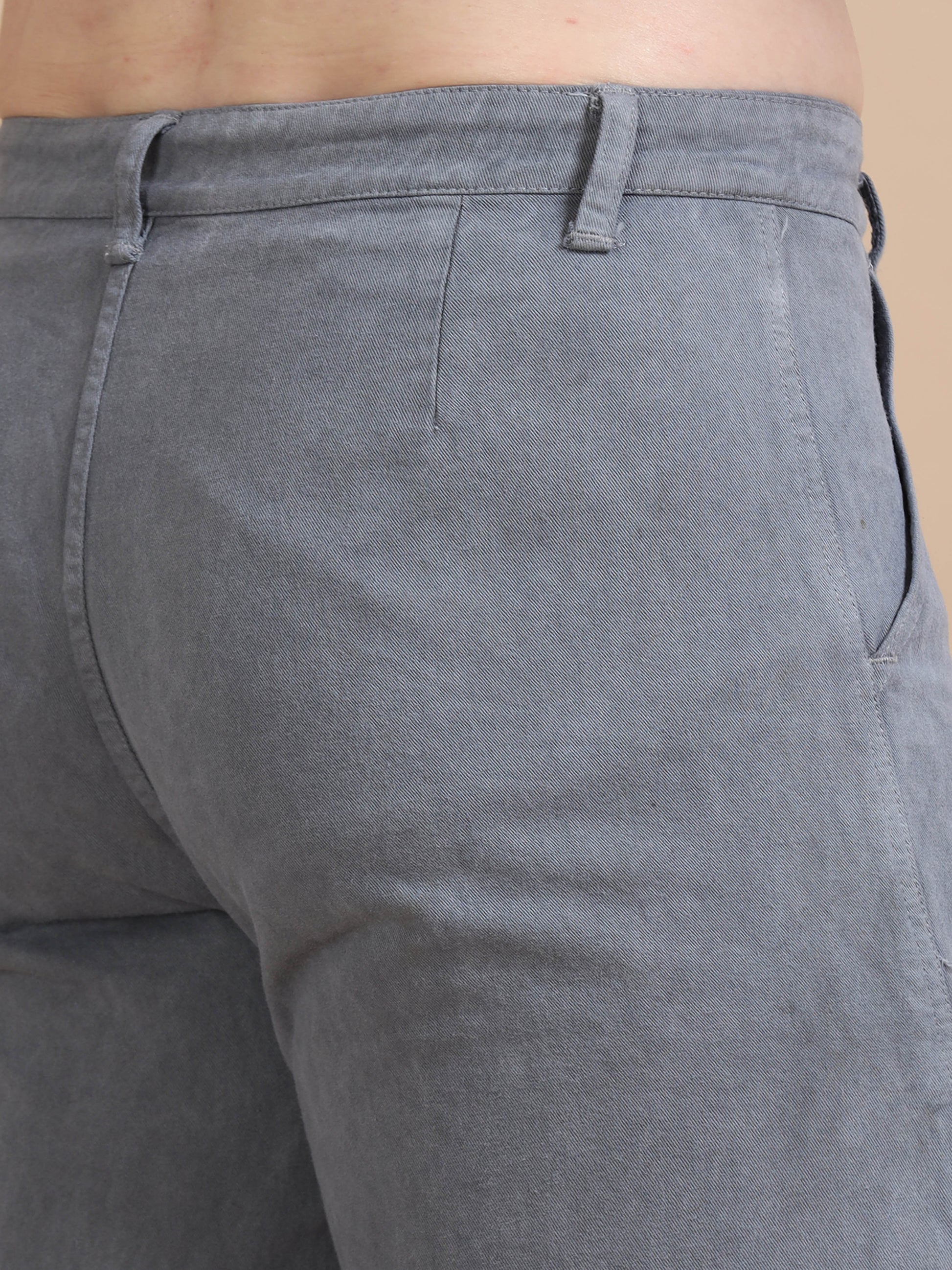 Men Plus Size Utility Denim Grey Cargo