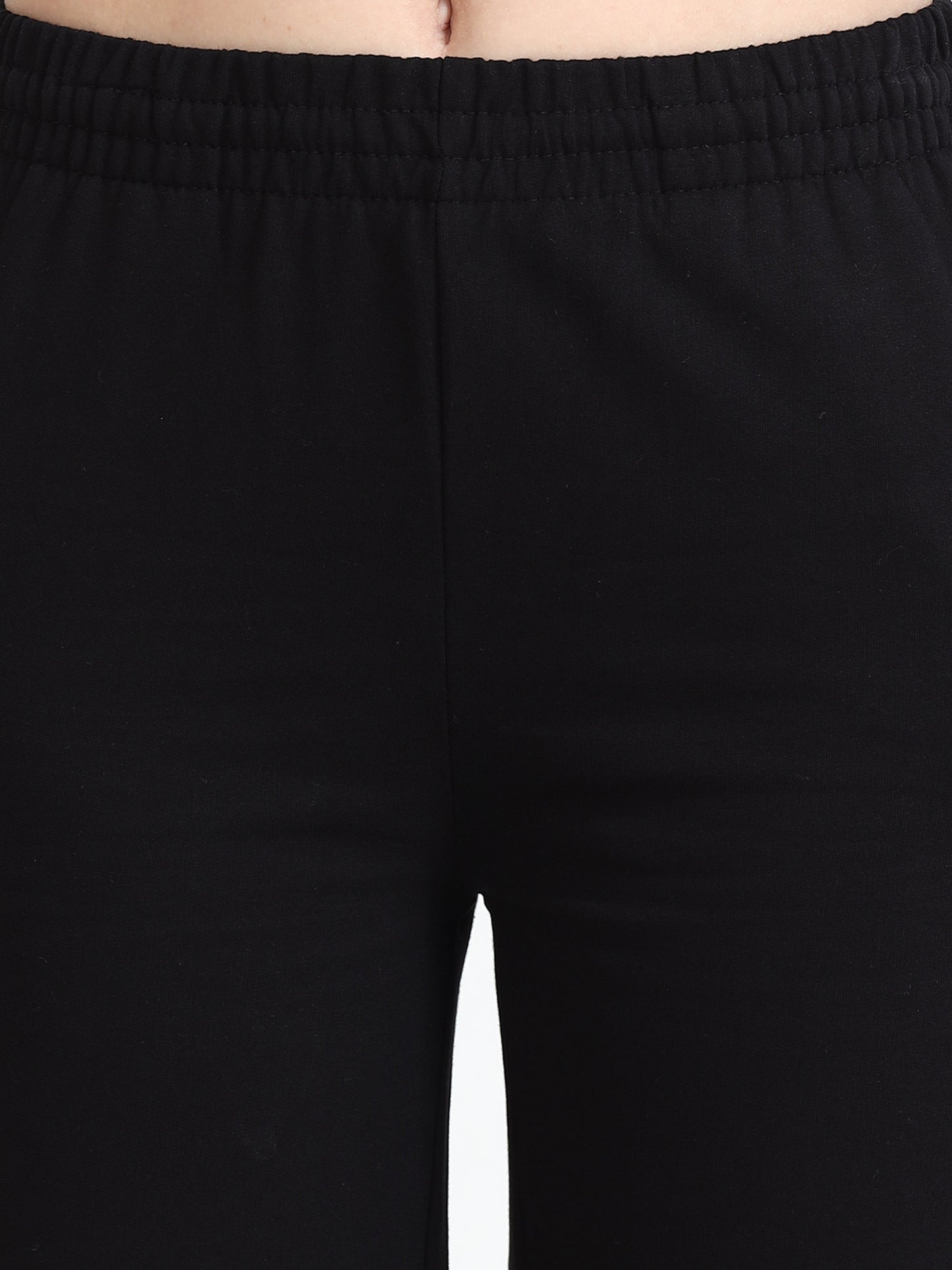 Women High Waist Flared Pant - Black