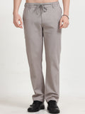 Men Fancy Linen Trouser-Lt Grey