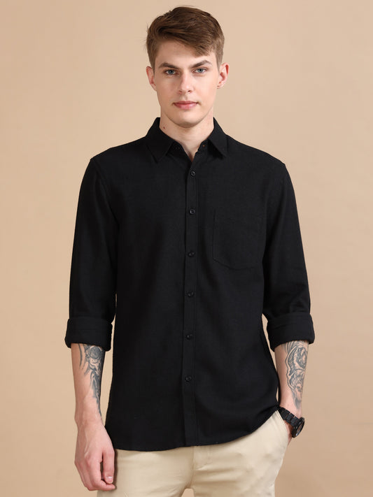 Men Classic Grey Black Shirt