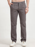 Men Lazy Linen Pleat Pant-Dk Grey
