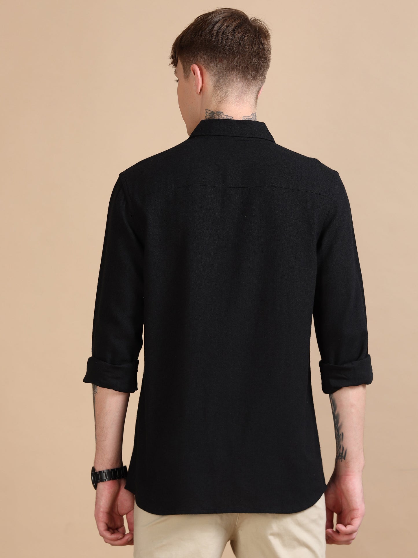 Men Classic Grey Black Shirt