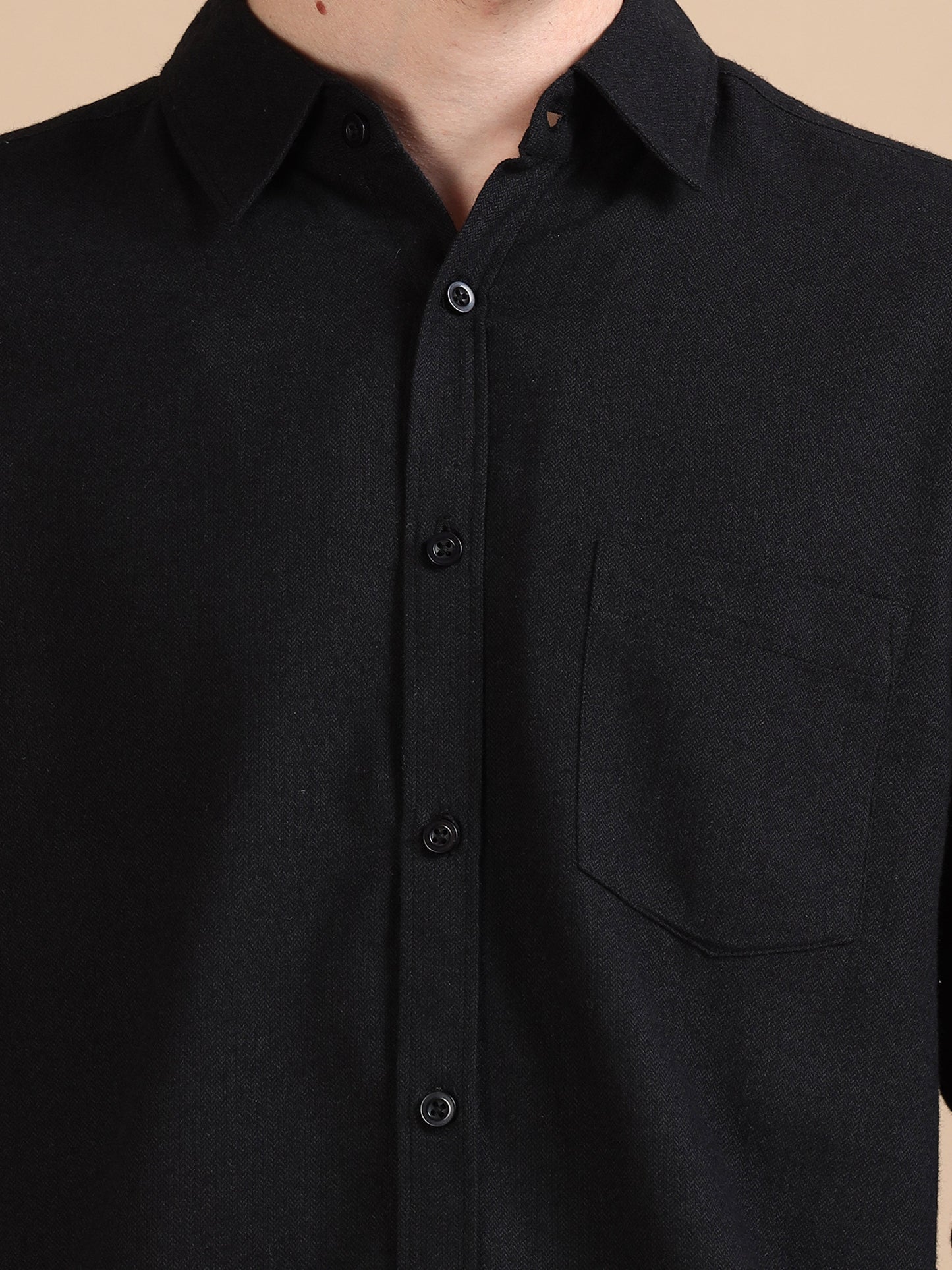 Men Classic Grey Black Shirt