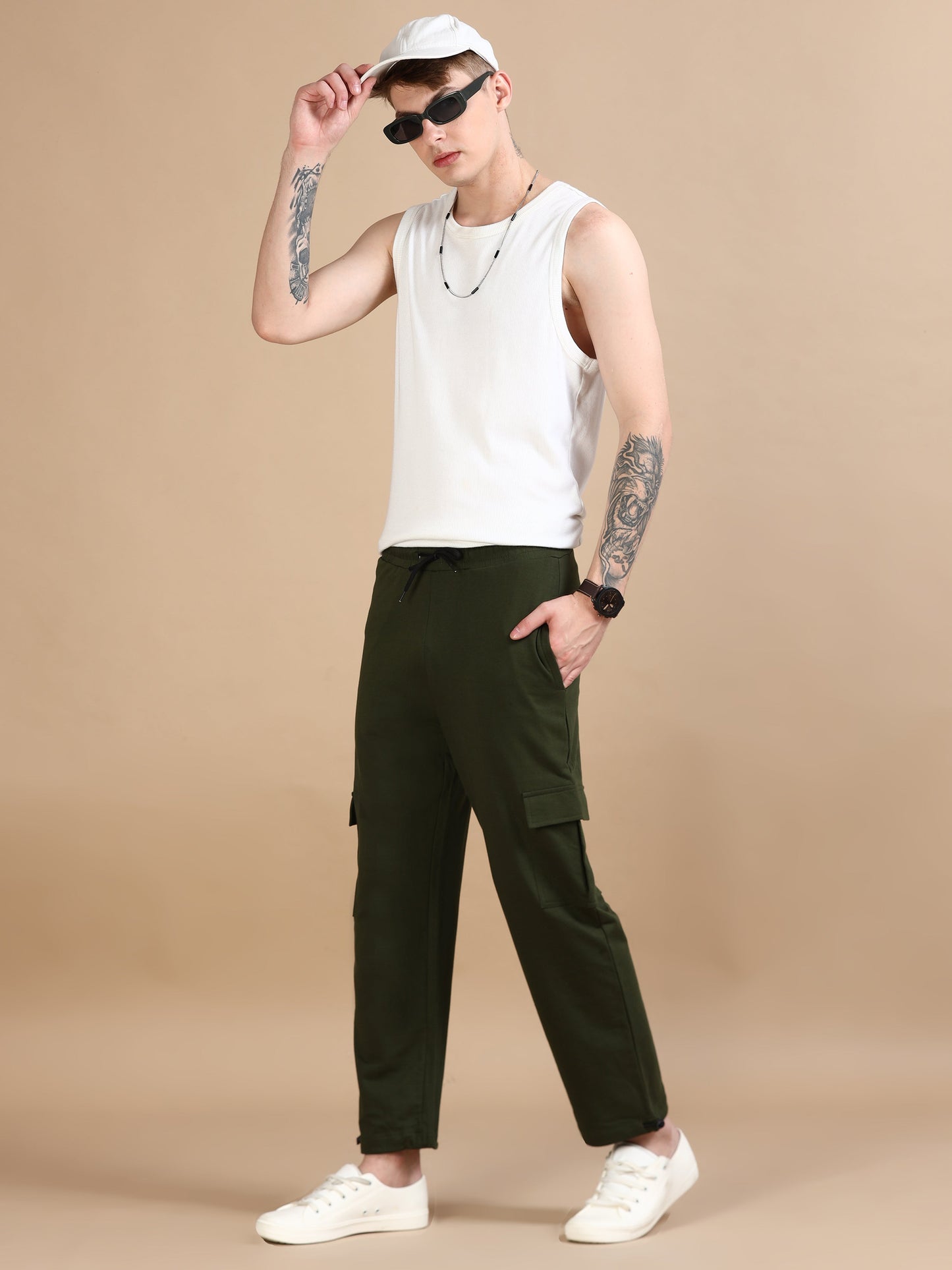 Men Cargo Pant - Olive