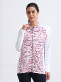 Mauve Abstract Women Cycling Tee