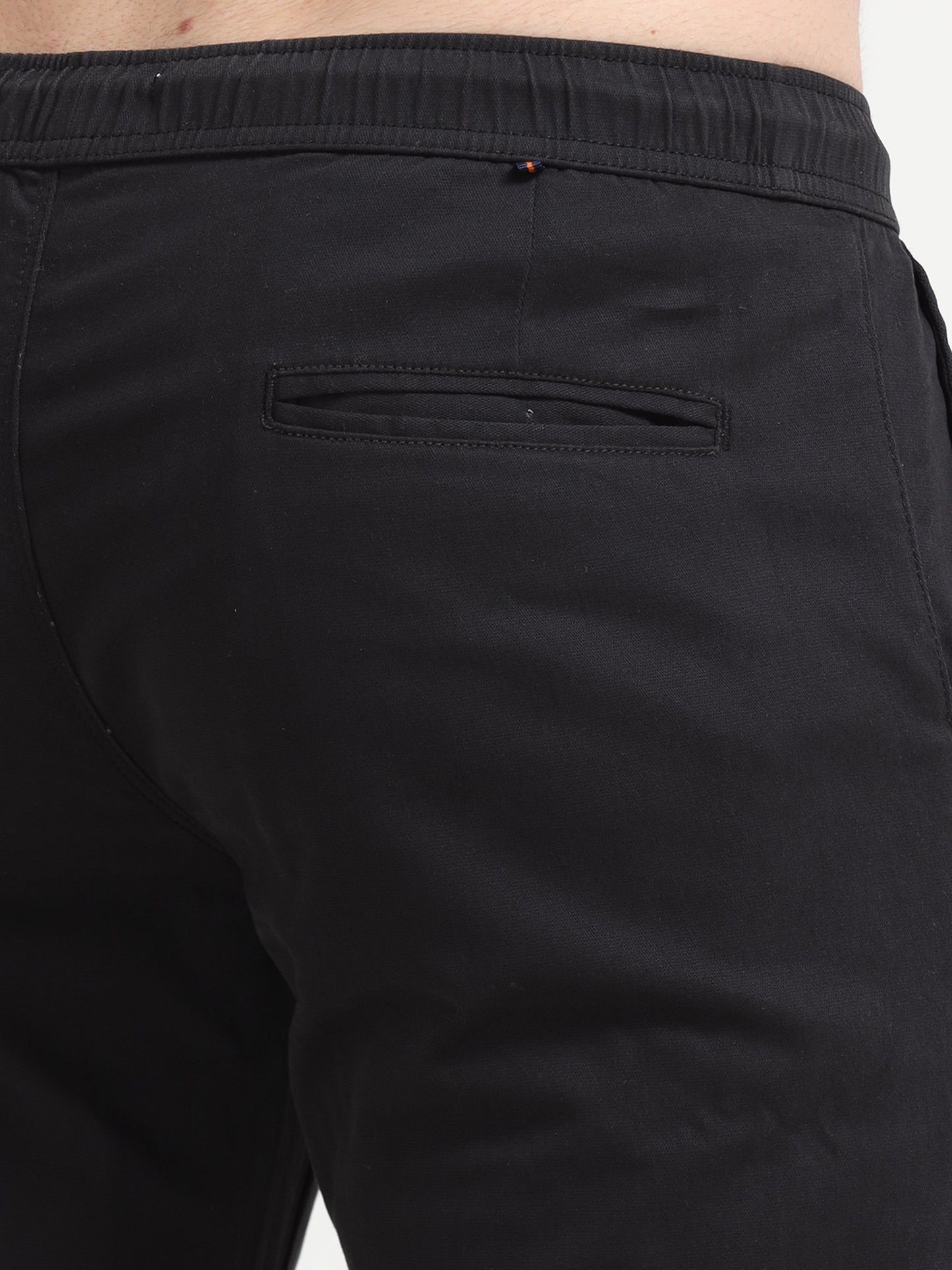 Men Lazy Linen Pleat Pant-Black