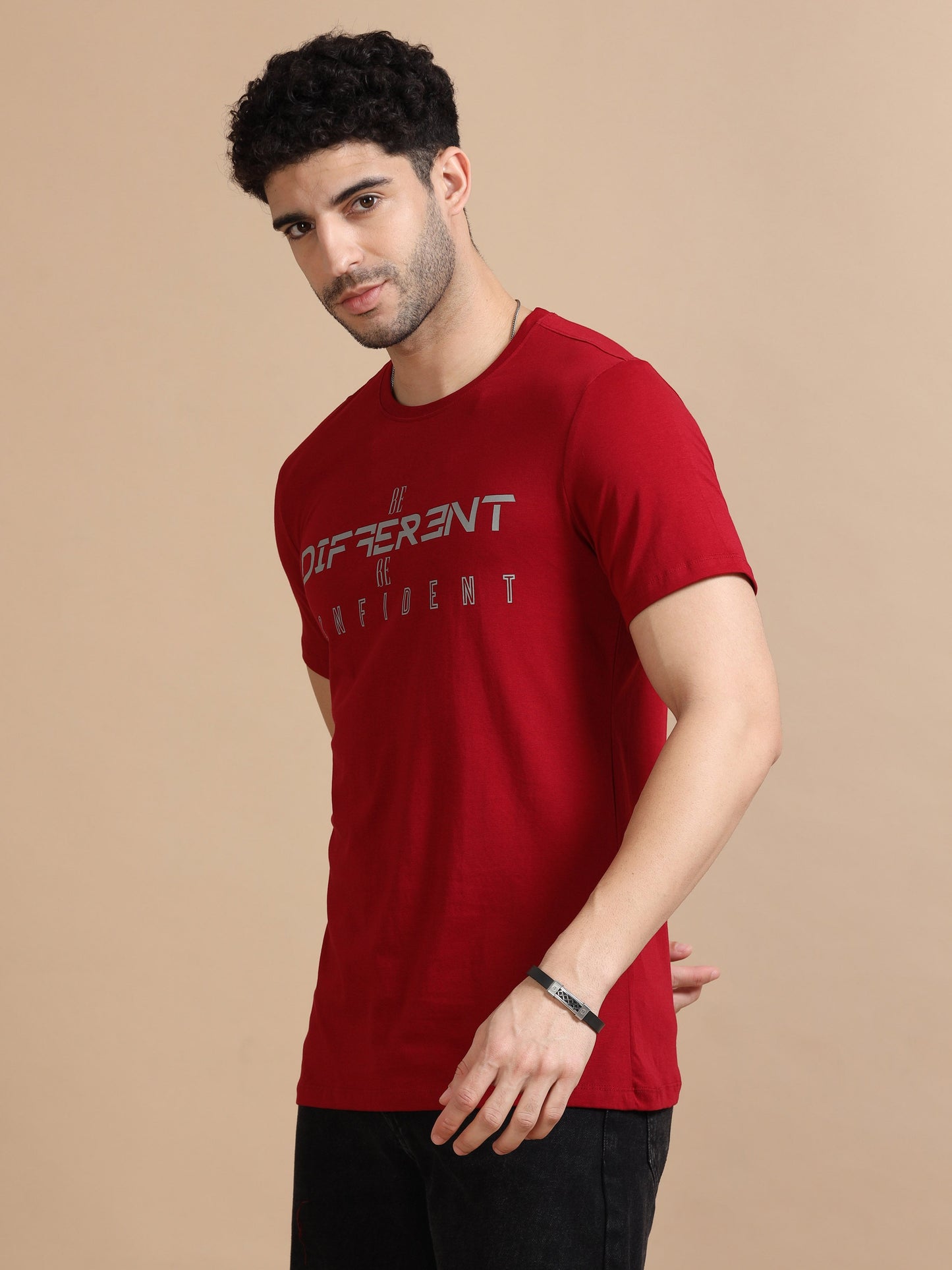 Different Printed T-Shirt- Red