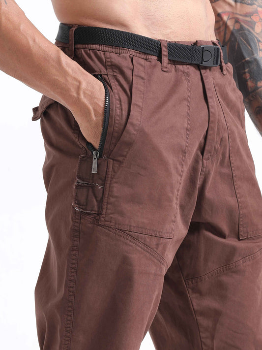 ZipCore Utility Pant In Brown
