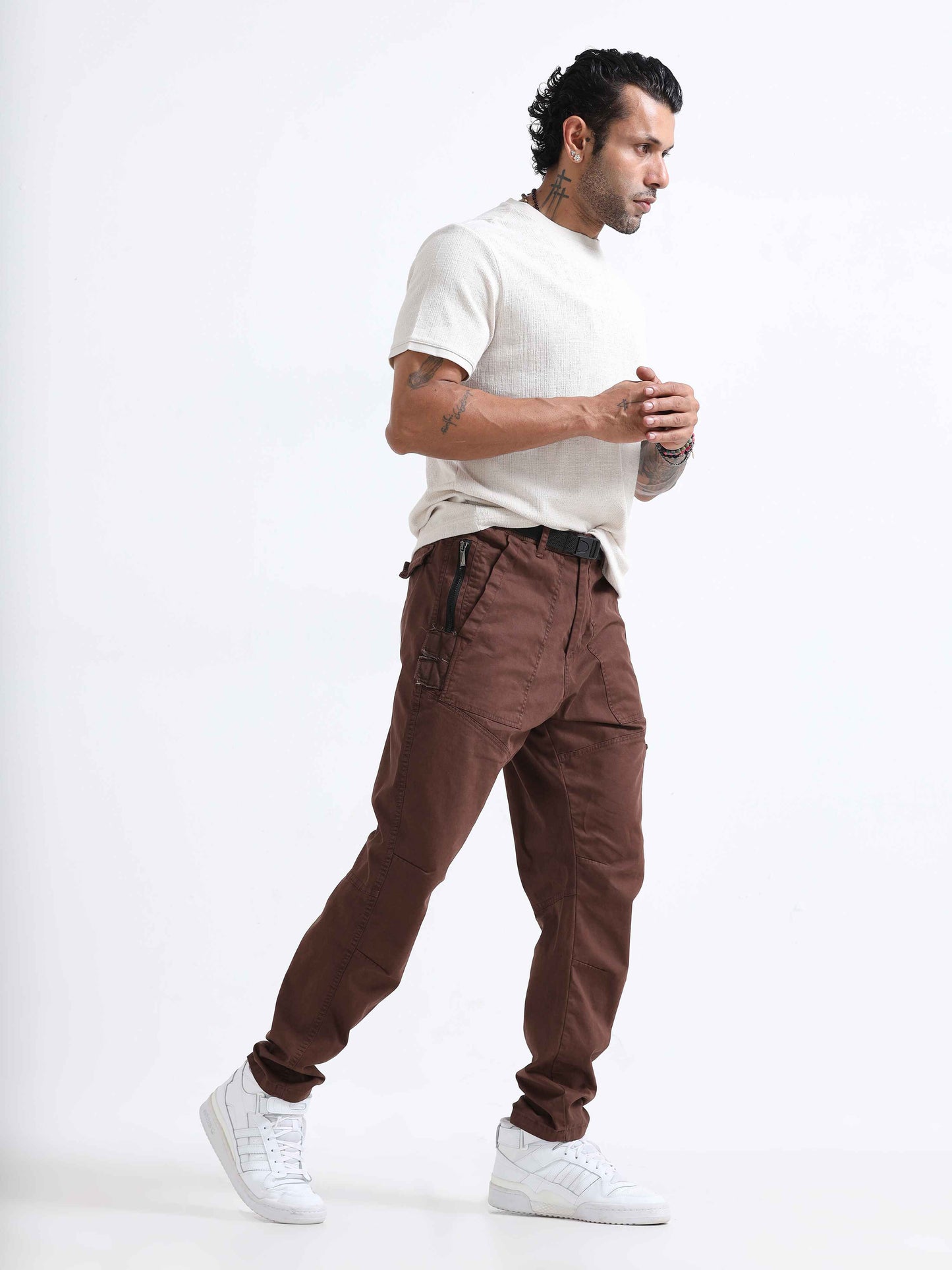 ZipCore Utility Pant In Brown
