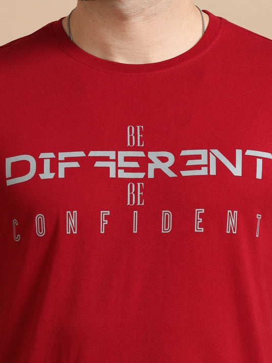 Different Printed T-Shirt- Red