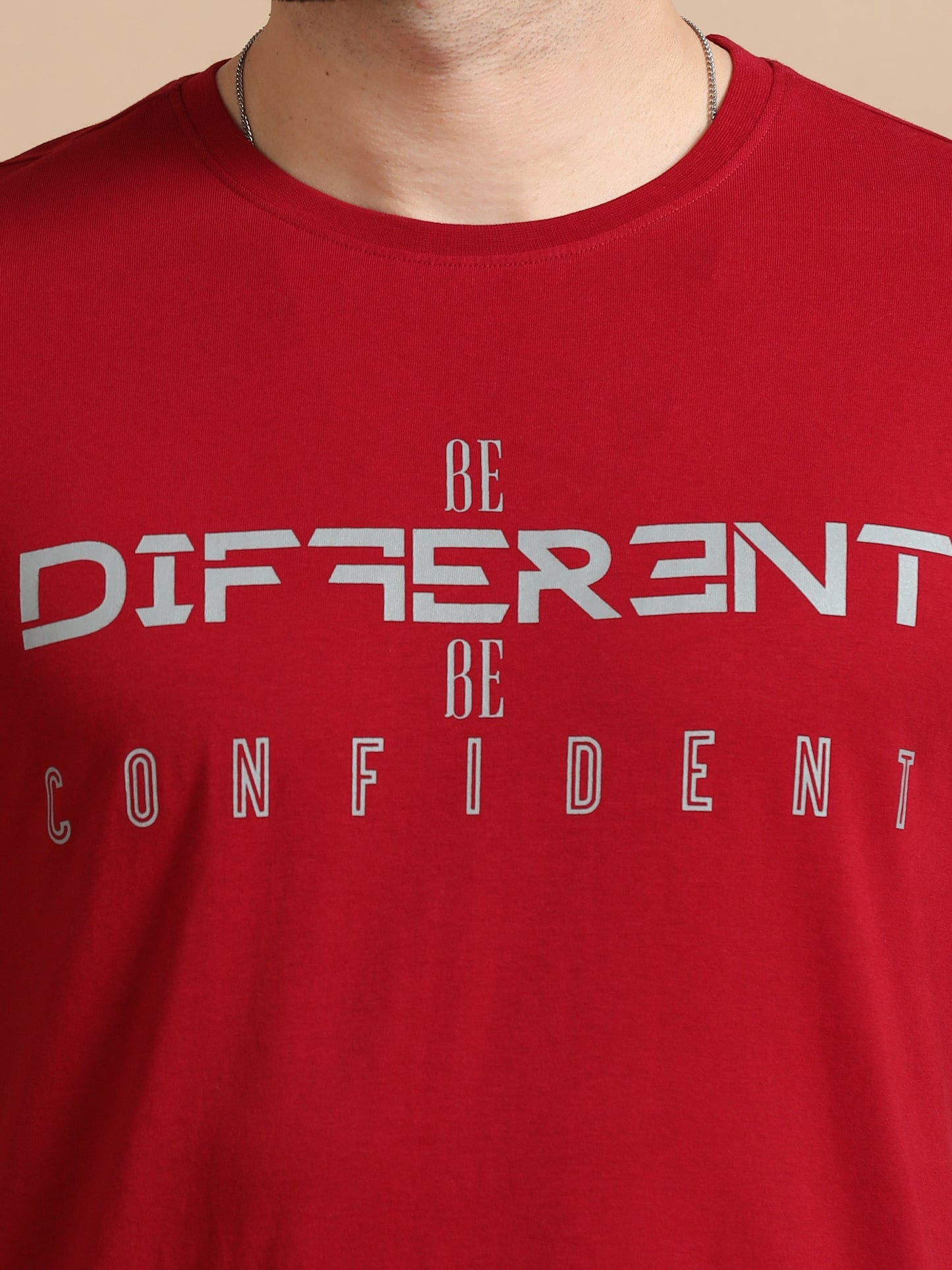 Different Printed T-Shirt- Red