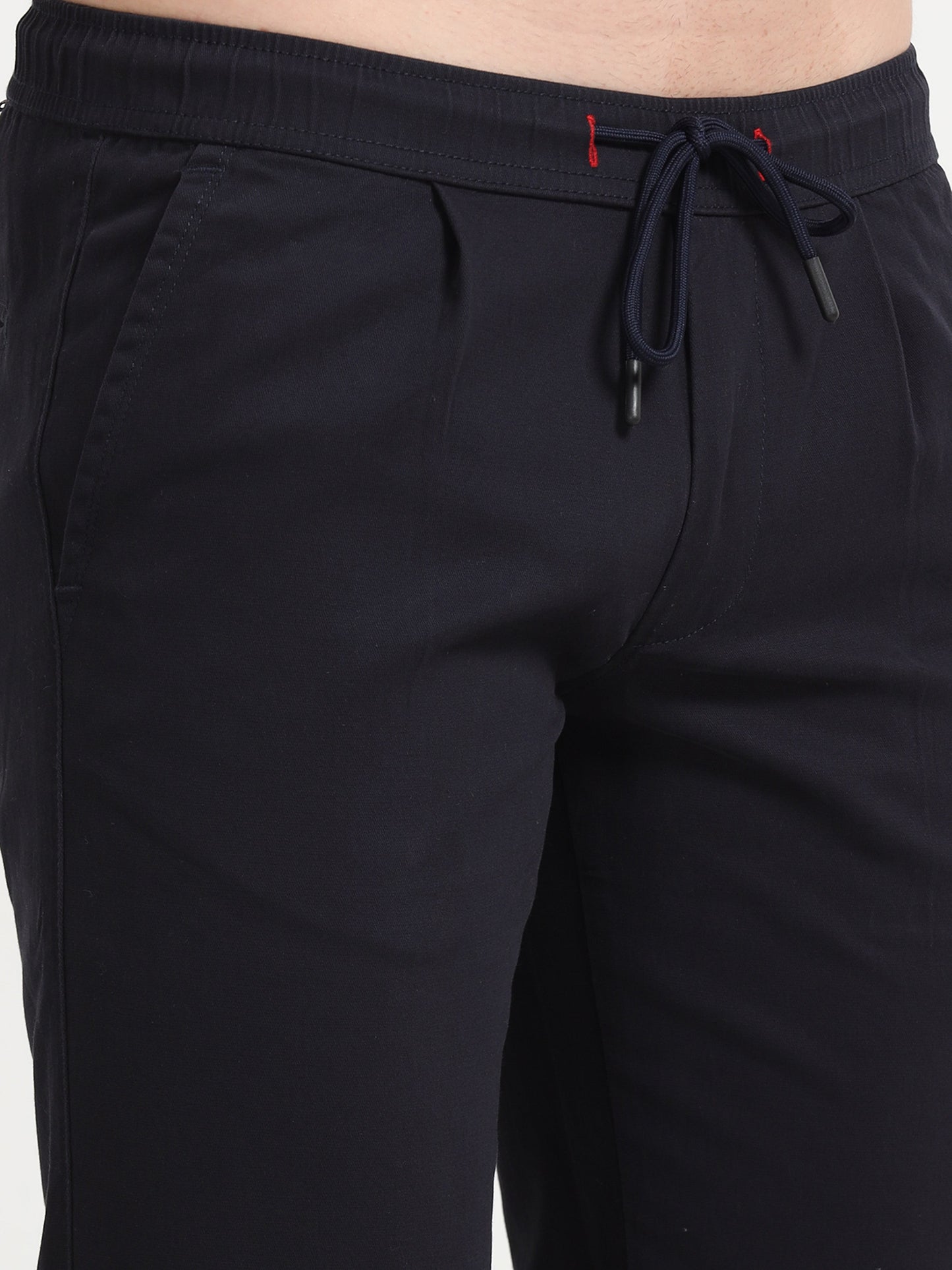 Men Lazy Linen Pleat Pant-Navy